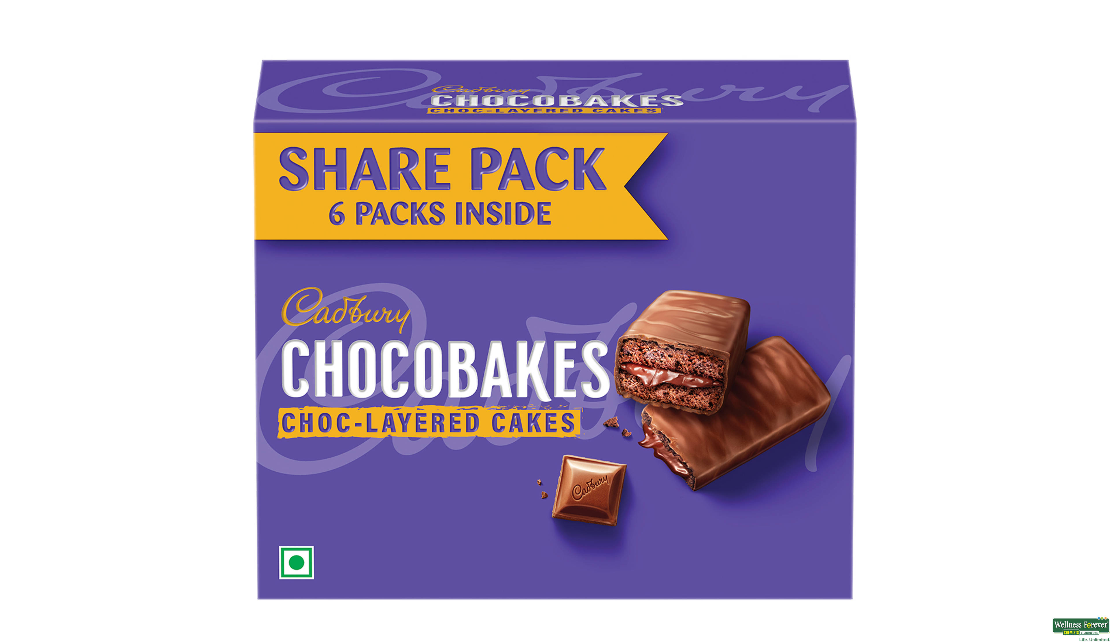 CADBURY CHOCOBAKES CHOCLAYERED CAKES 114GM- 1, 114GM, null