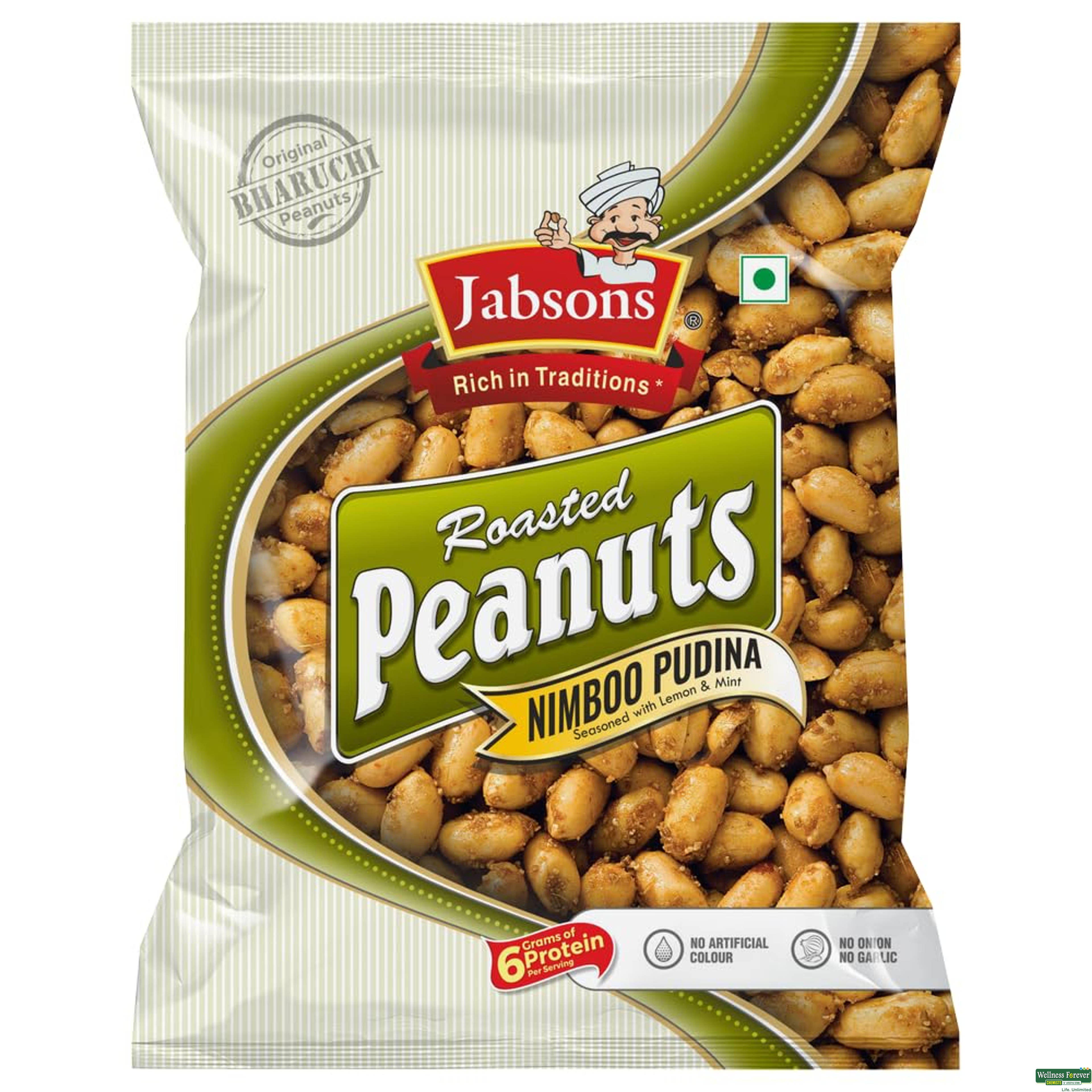 Jabsons Roasted Peanut Nimboo Pudina 140Gm-image