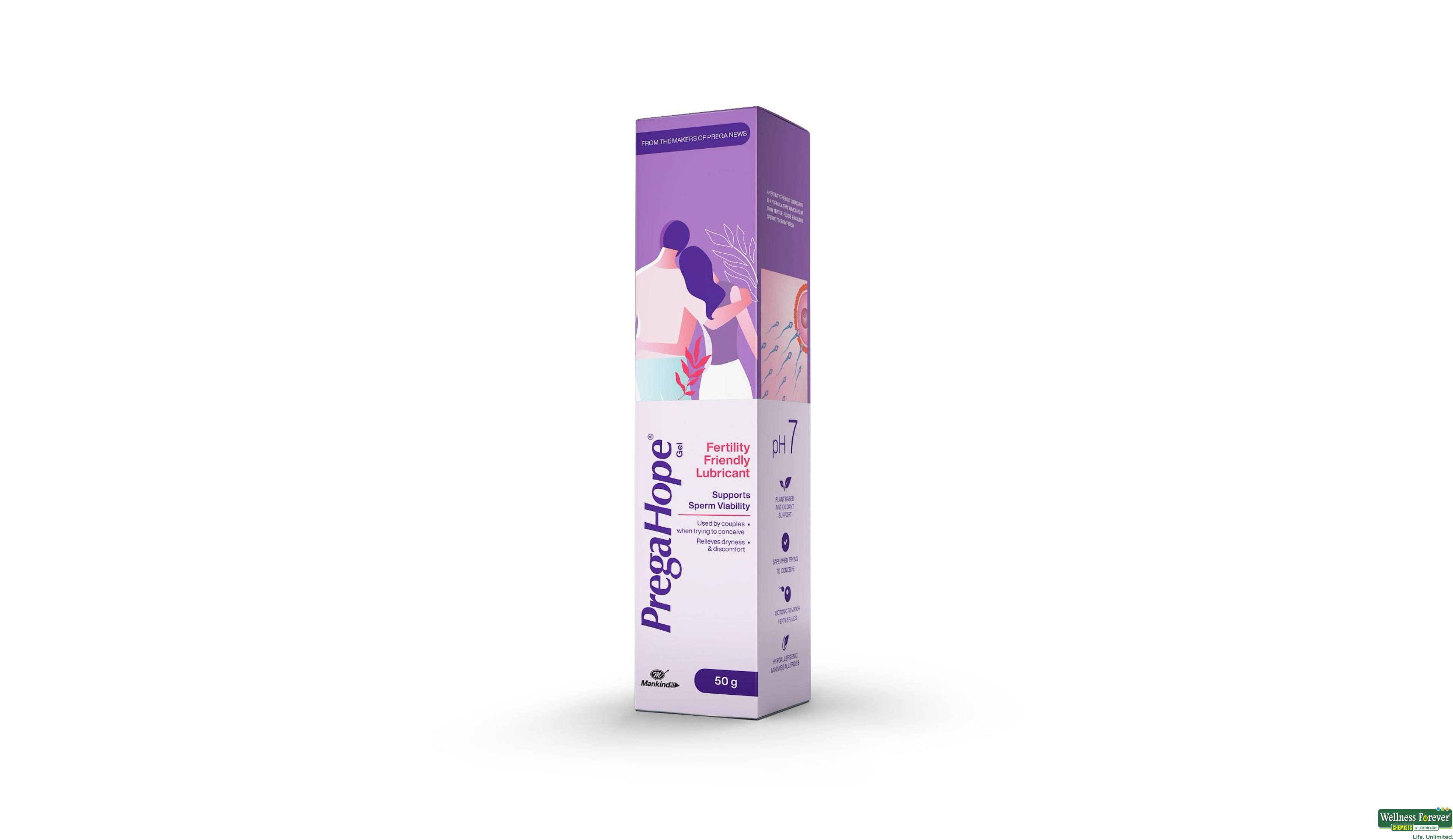 PREGA HOPE FERTILITY LUBRICANT GEL 50GM- 4, 50GM, null