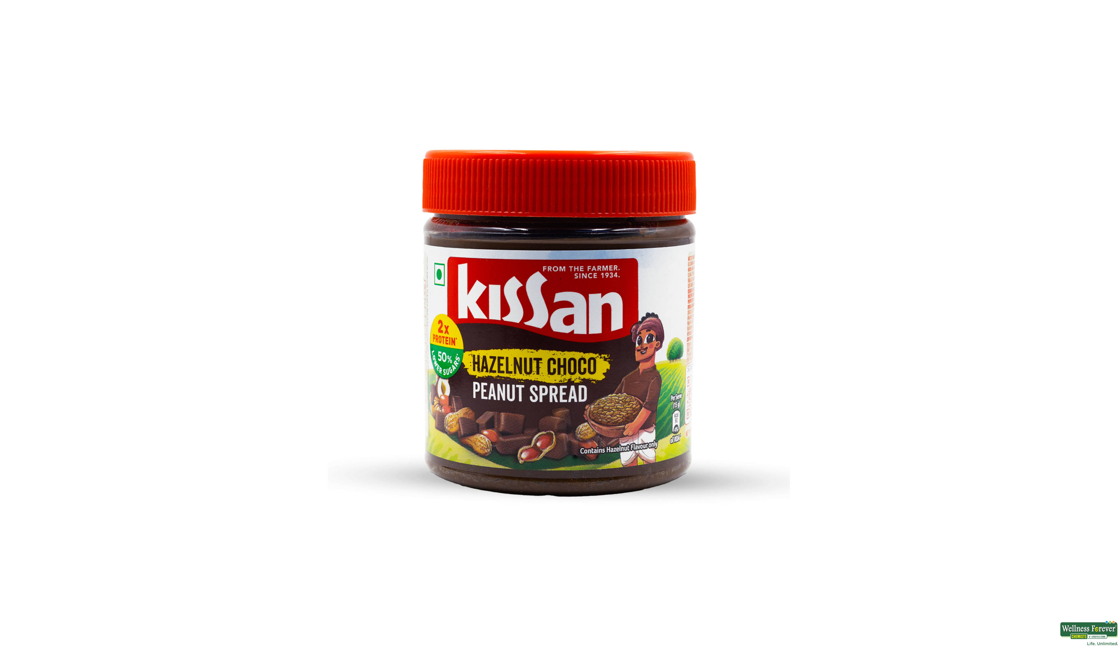 KISSAN PEANUT SPREAD HAZLNUT CHOCO 350GM- 1, 350GM, null