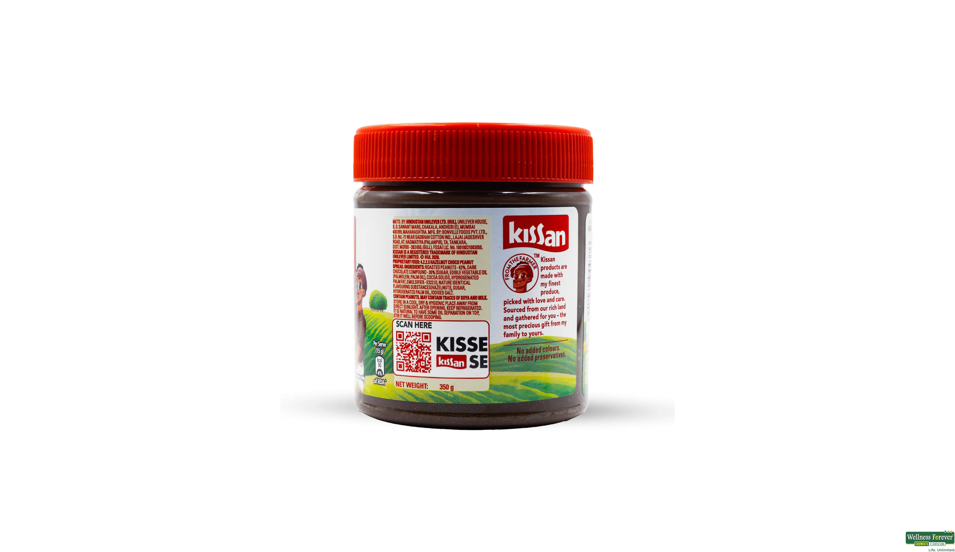 KISSAN PEANUT SPREAD HAZLNUT CHOCO 350GM- 2, 350GM, null