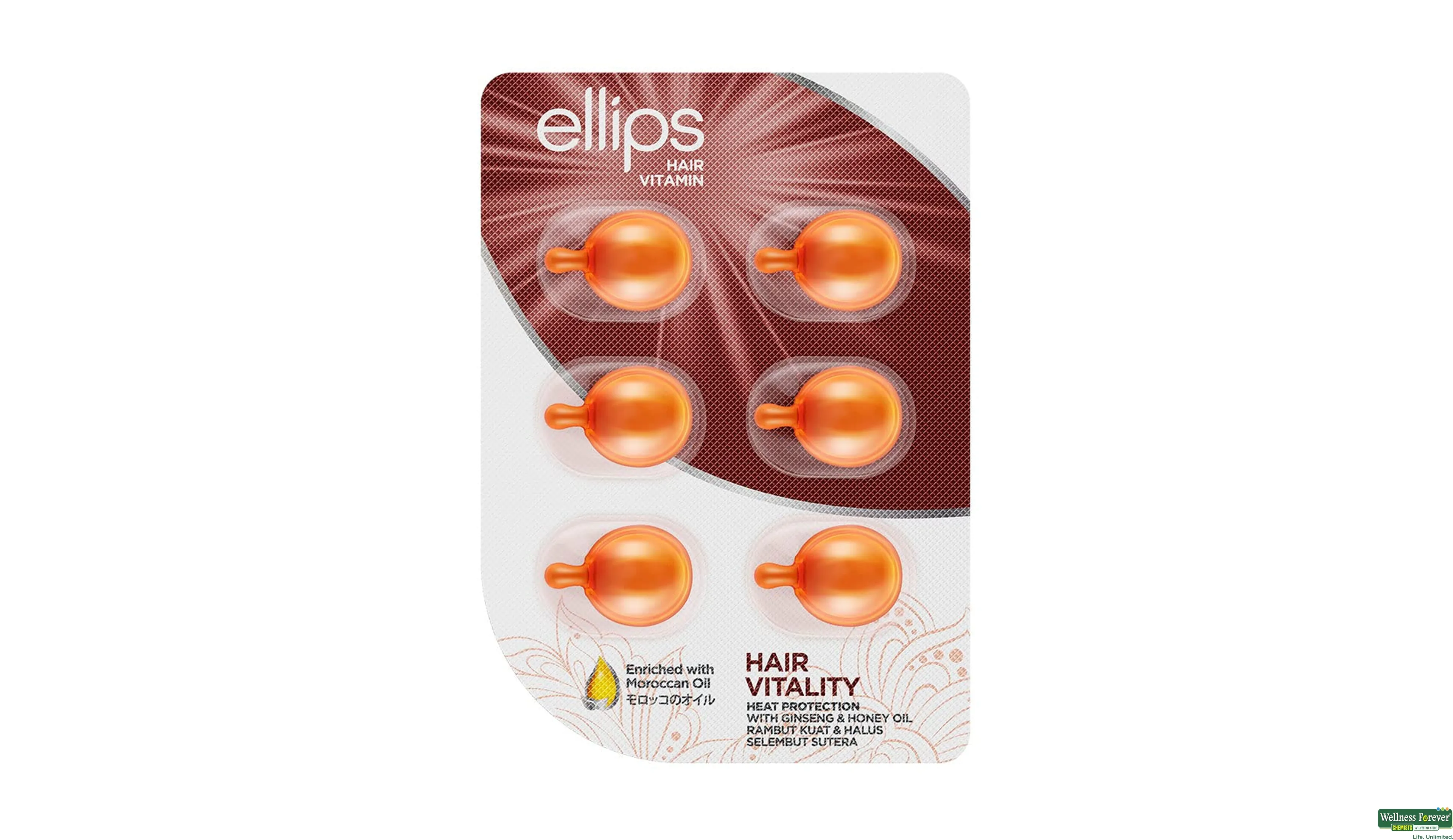 ELLIPS HR/SERUM VIT GINSENG 6*2ML- 3, 6X2ML, null