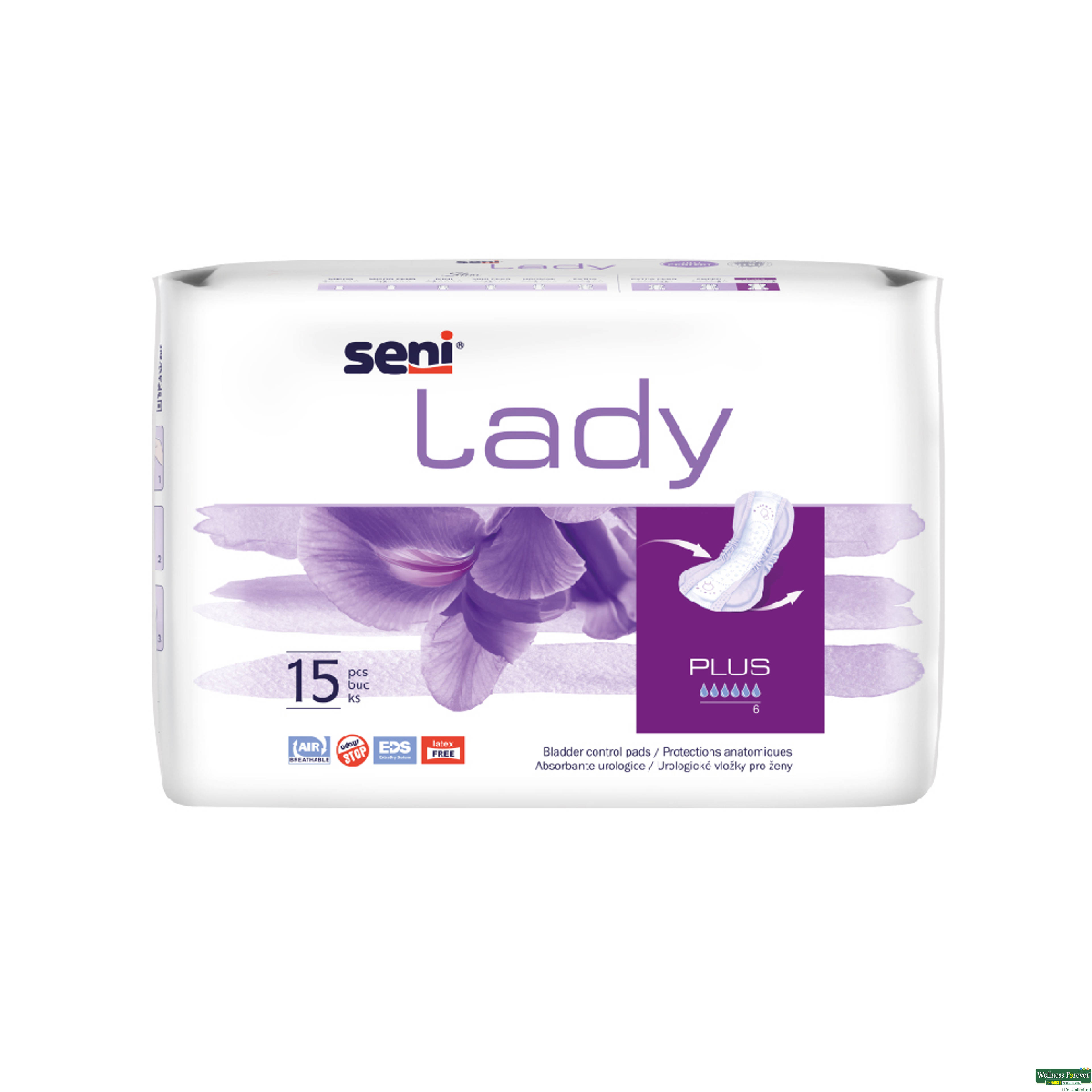 Seni Lady Bladder Control Pads Plus 15 Pieces-image