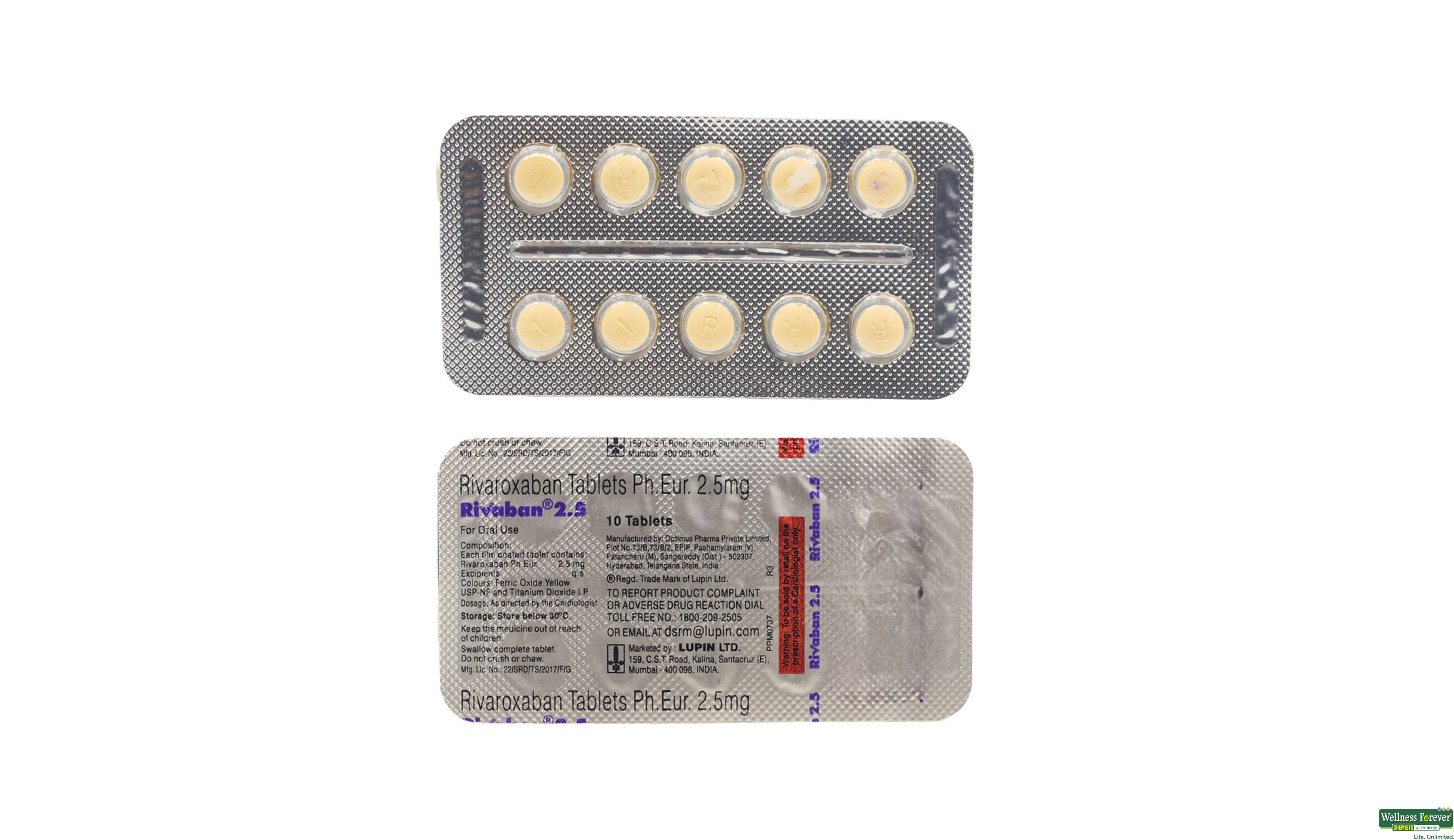 RIVABAN 2.5MG 10TAB- 1, 10TAB, null