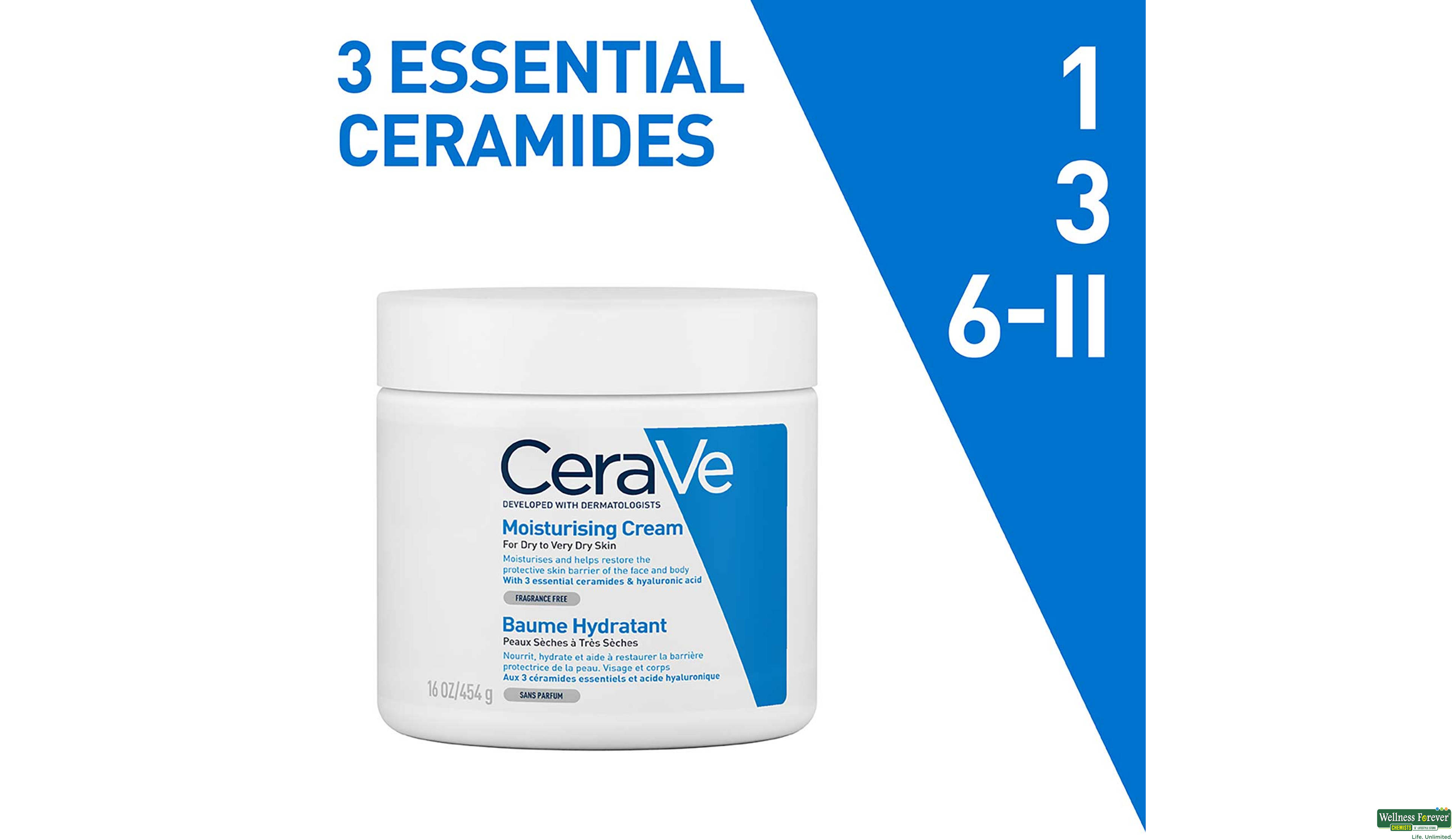 CERAVE DRY-VERY DRY SKIN MOIST CREAM 454GM- 6, 454GM, null