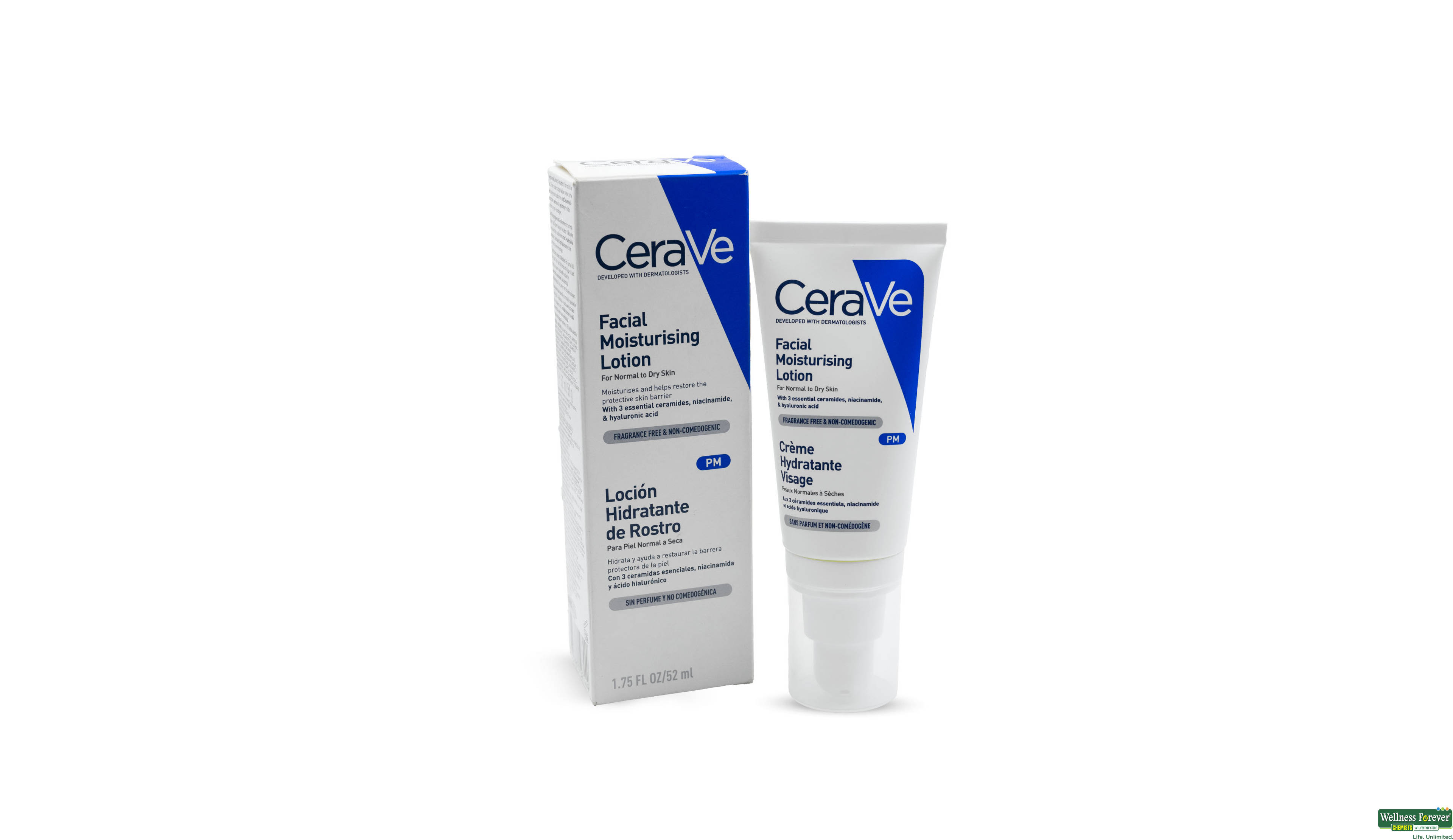 CERAVE PM NORMAL-DRY SKIN F/MOIST LTN 52ML- 1, 52ML, null