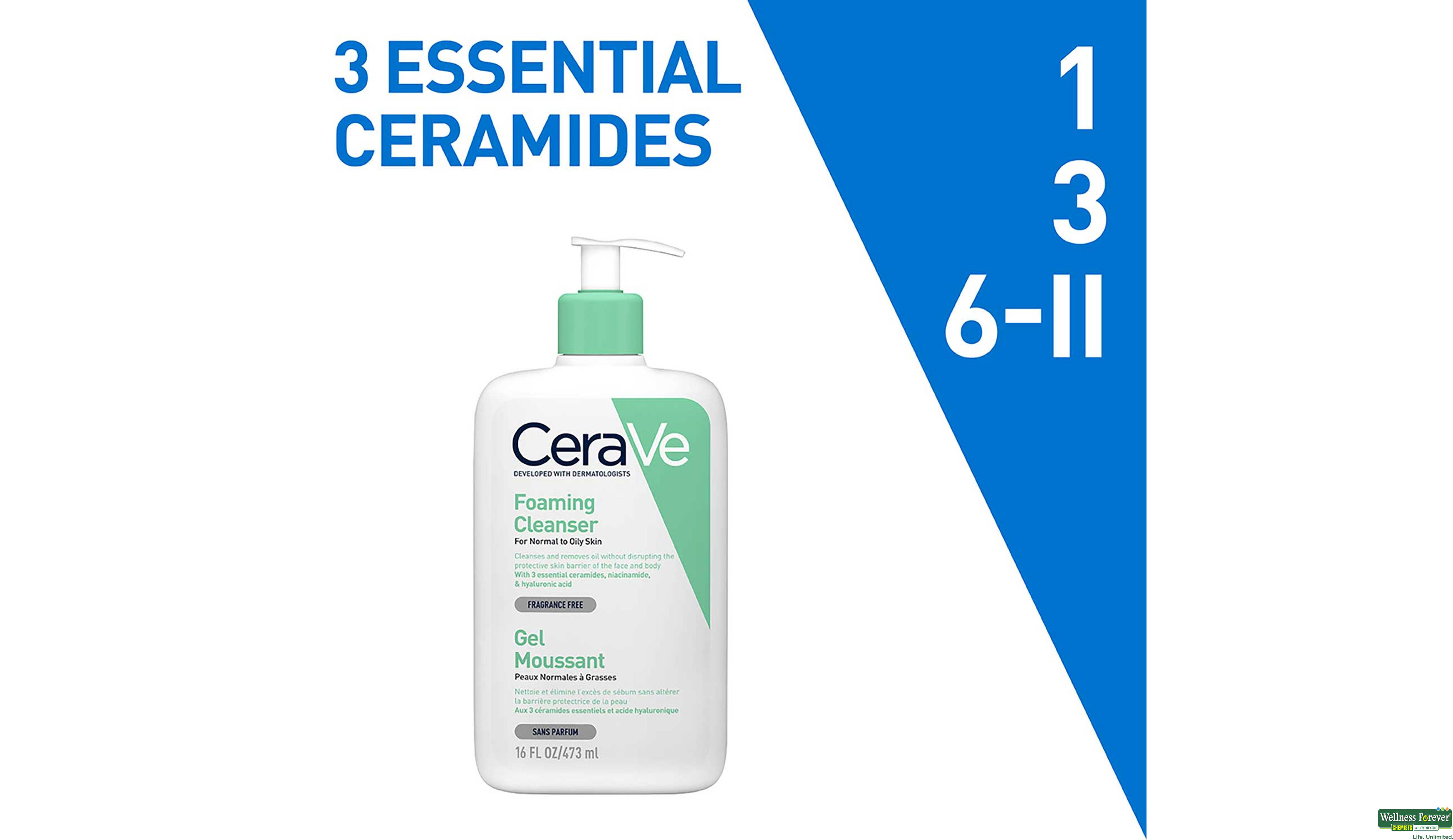 CERAVE FOAM CLEANSER NORMAL-OILY SKIN 473ML- 4, 473ML, null