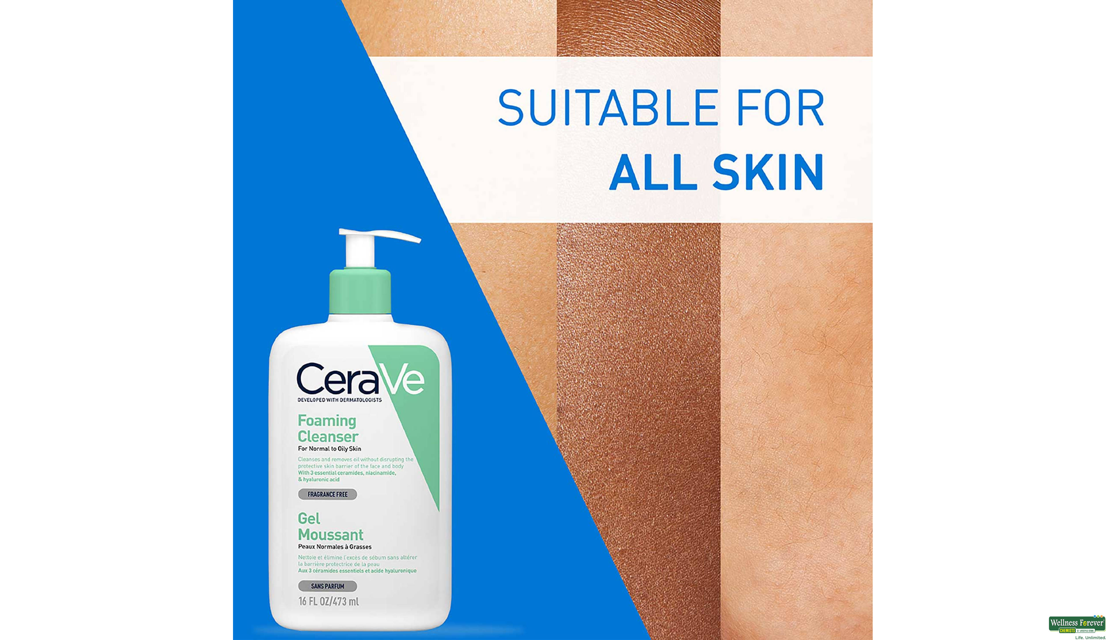 CERAVE FOAM CLEANSER NORMAL-OILY SKIN 473ML- 9, 473ML, null
