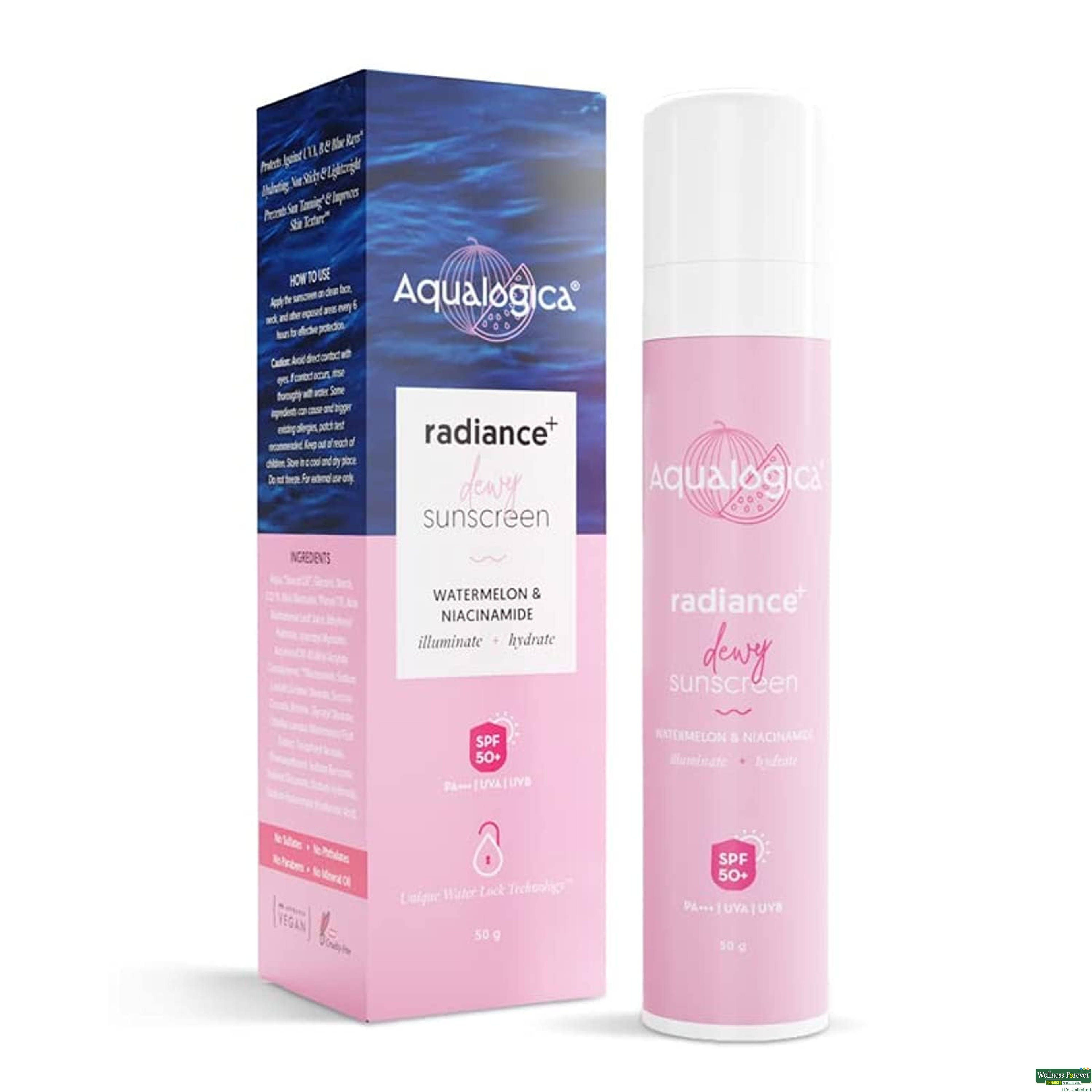 Aqualogica Radince+ Dewy Sunscreen 50 Gm-image