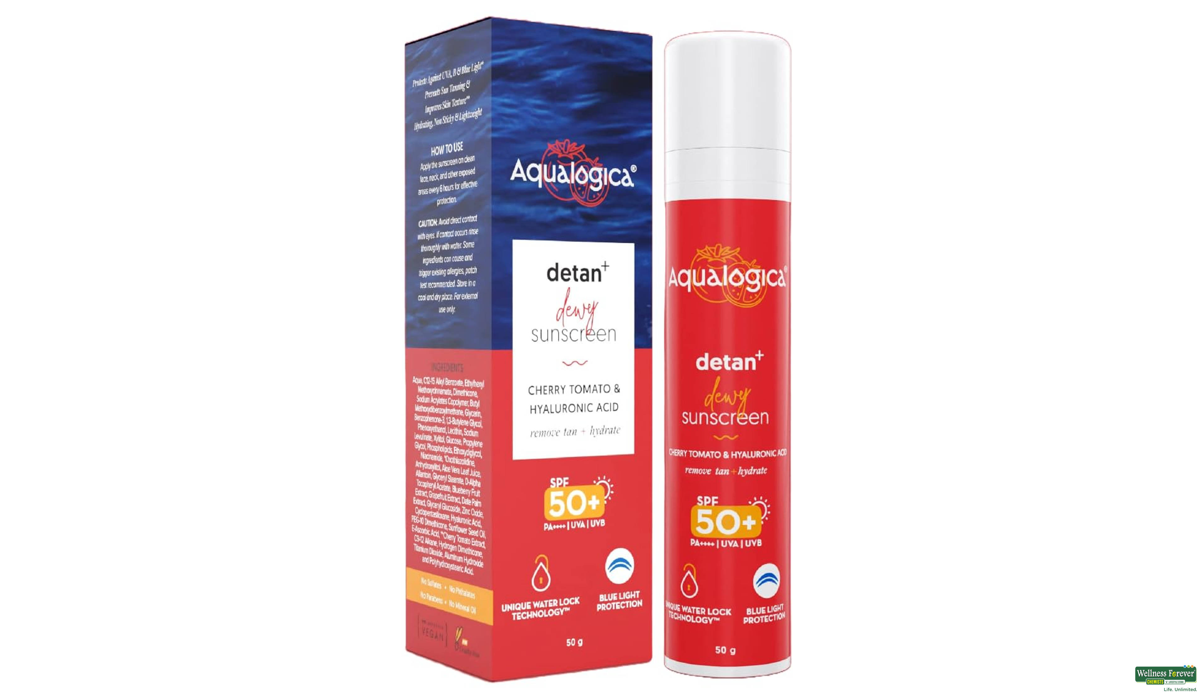 AQUALOGICA DETAN+ DEWY SUNSCREEN 50GM- 1, 50GM, null