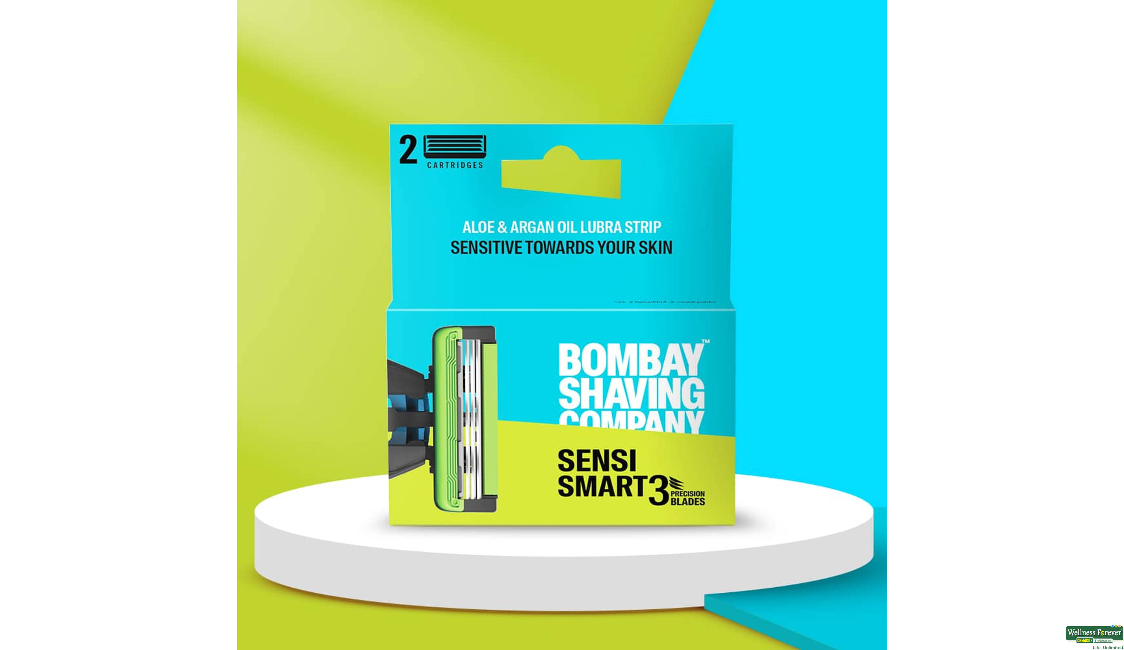 BOMBAY SHAVING CHARCOAL SENSI SMART3 CARTIDGES P02- 5, 1PC, null