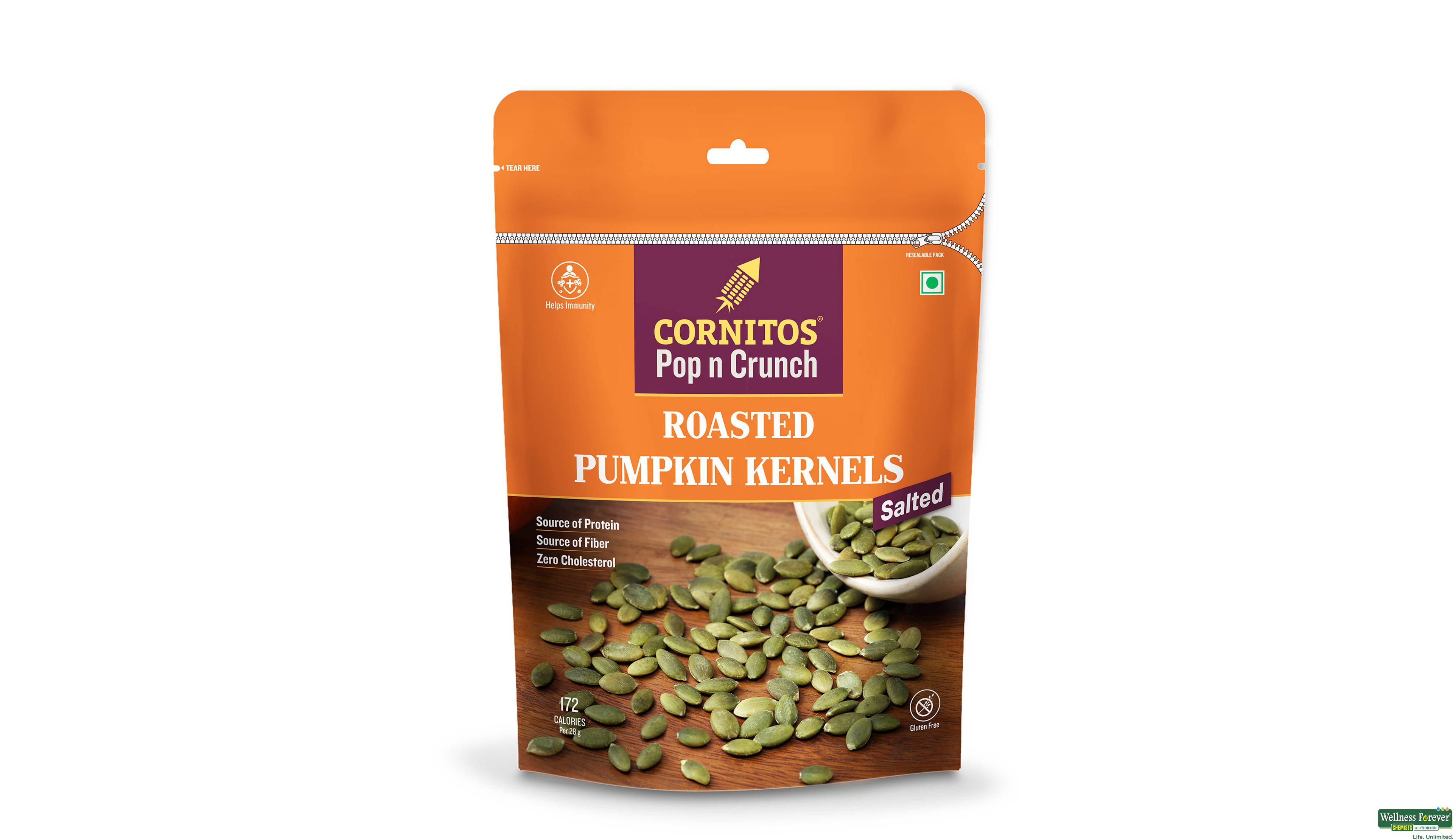 CORNITOS ROASTED PUMPKIN SEEDS 200GM- 1, 200GM, null