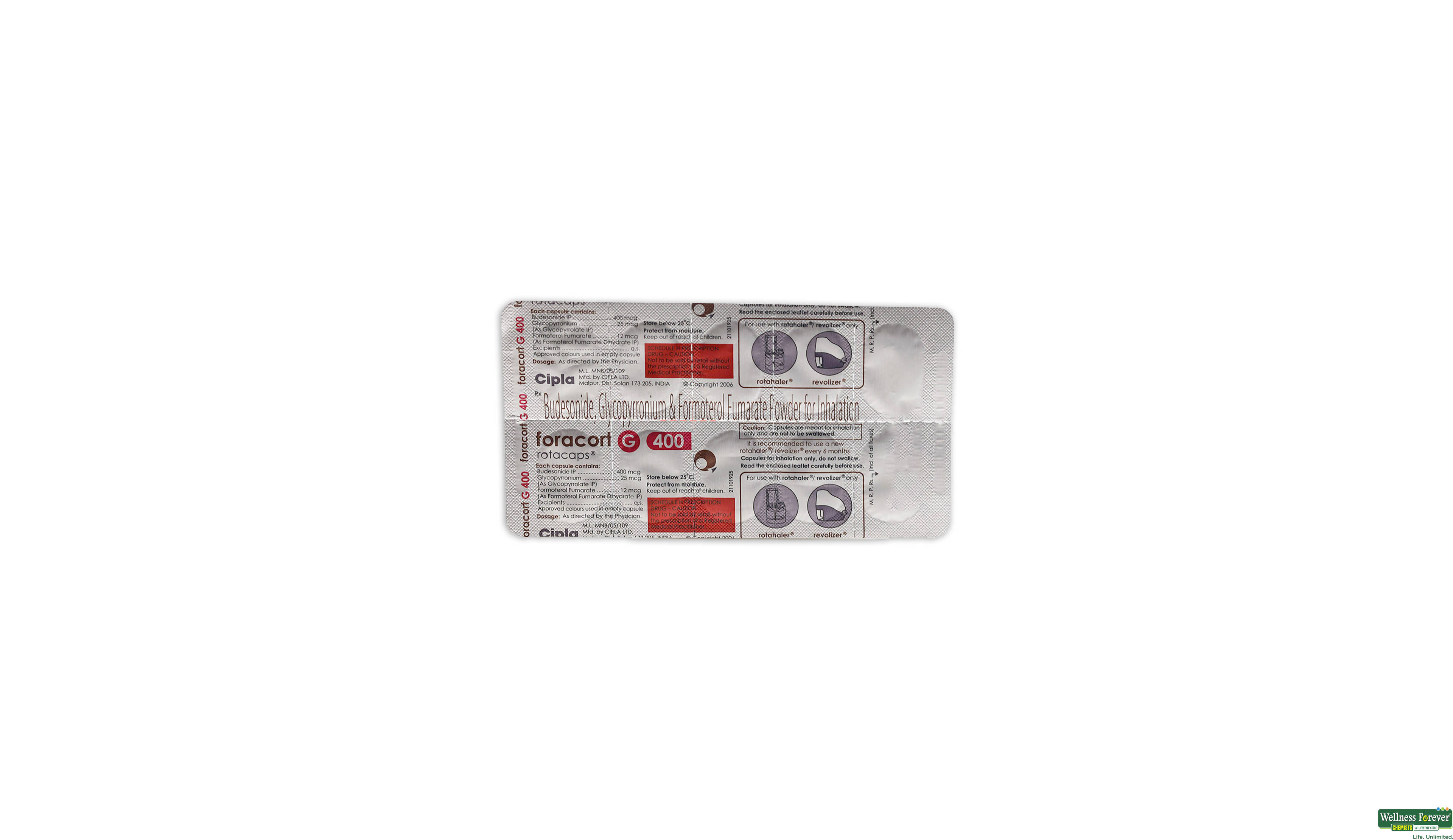 FORACORT G 400 ROTACAP 10CAP- 1, 10CAP, null