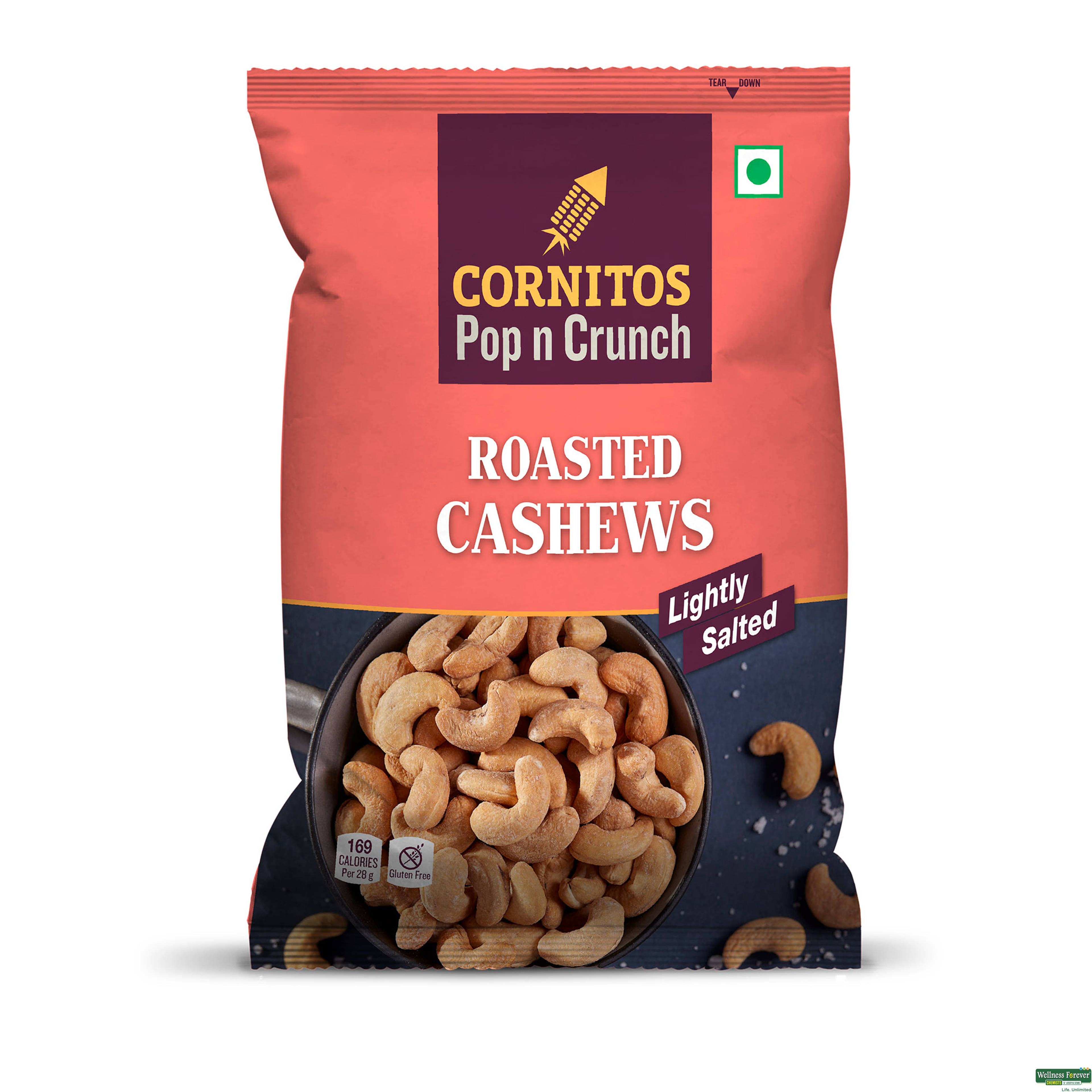 CORNITOS POP N CRUNCH ROASTED CASHEW 25GM-image
