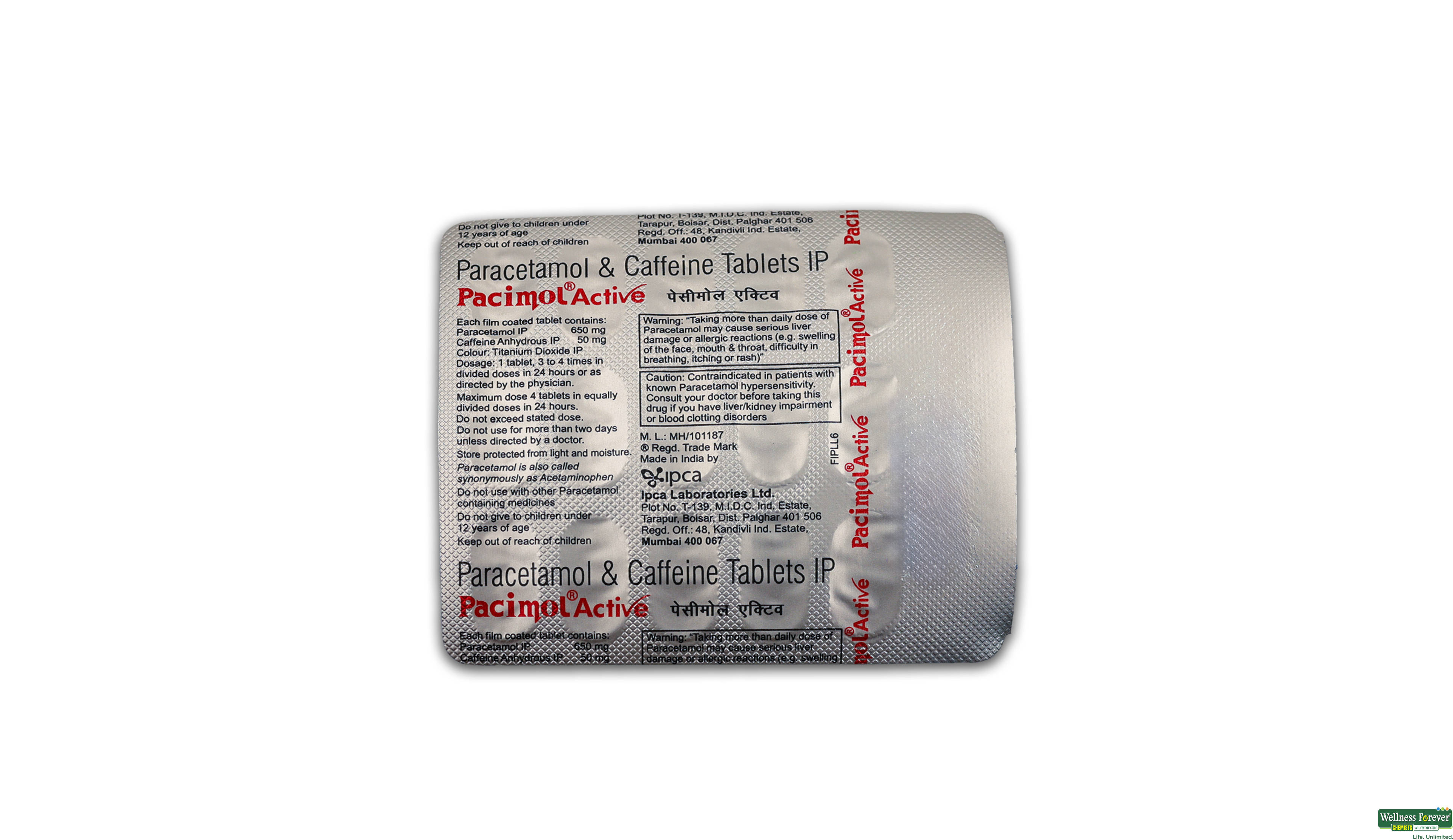 PACIMOL ACTIVE 15TAB- 1, 15TAB, null