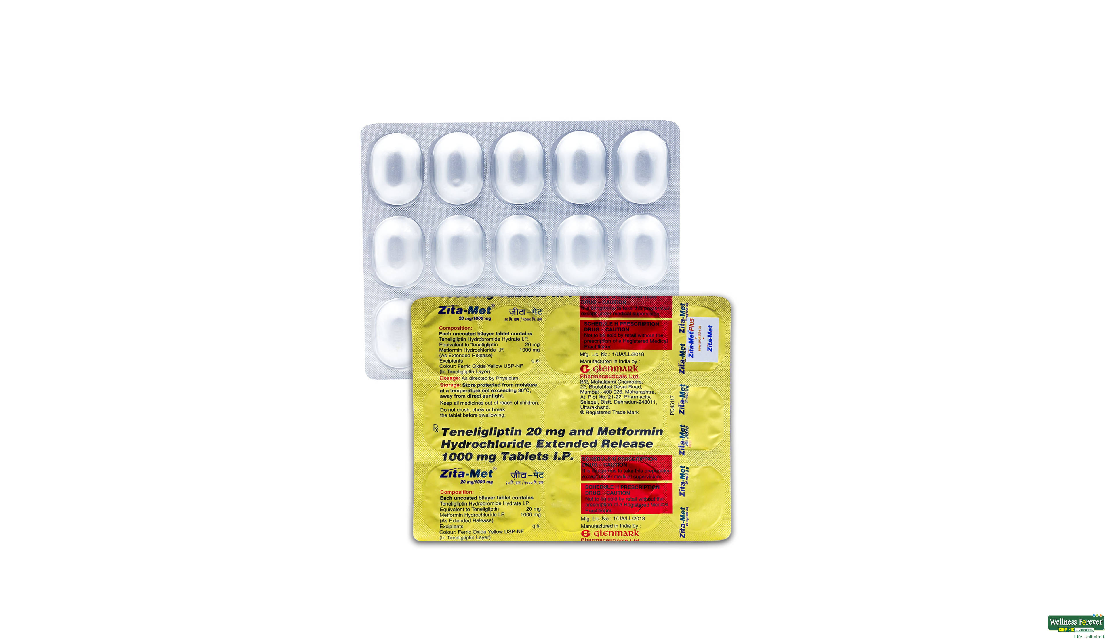 ZITA-MET 20/1000MG 15TAB- 1, 15TAB, null