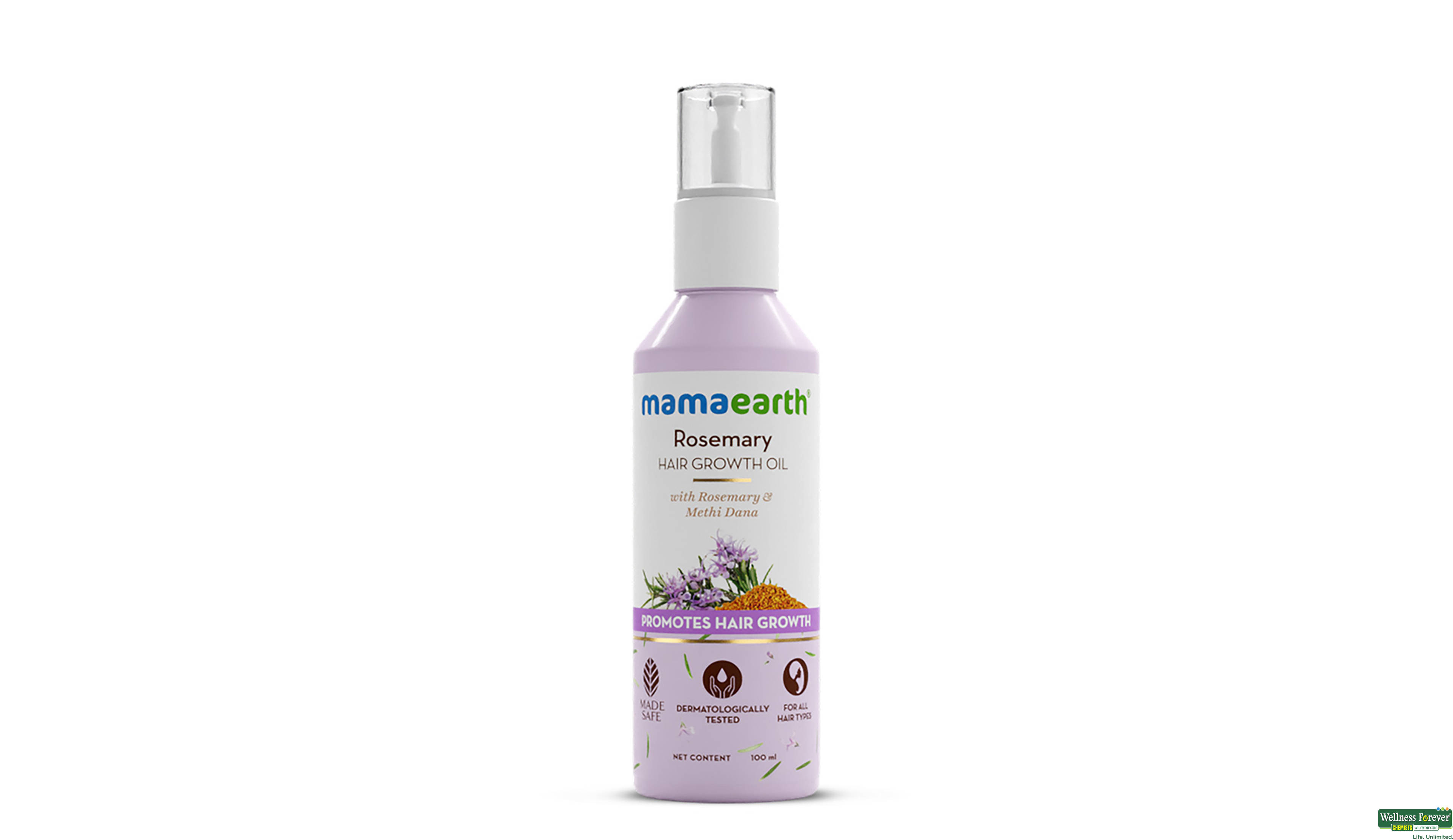 MAMAEARTH ROSEMARY H/GROWTH OIL 100ML- 1, 100ML, null