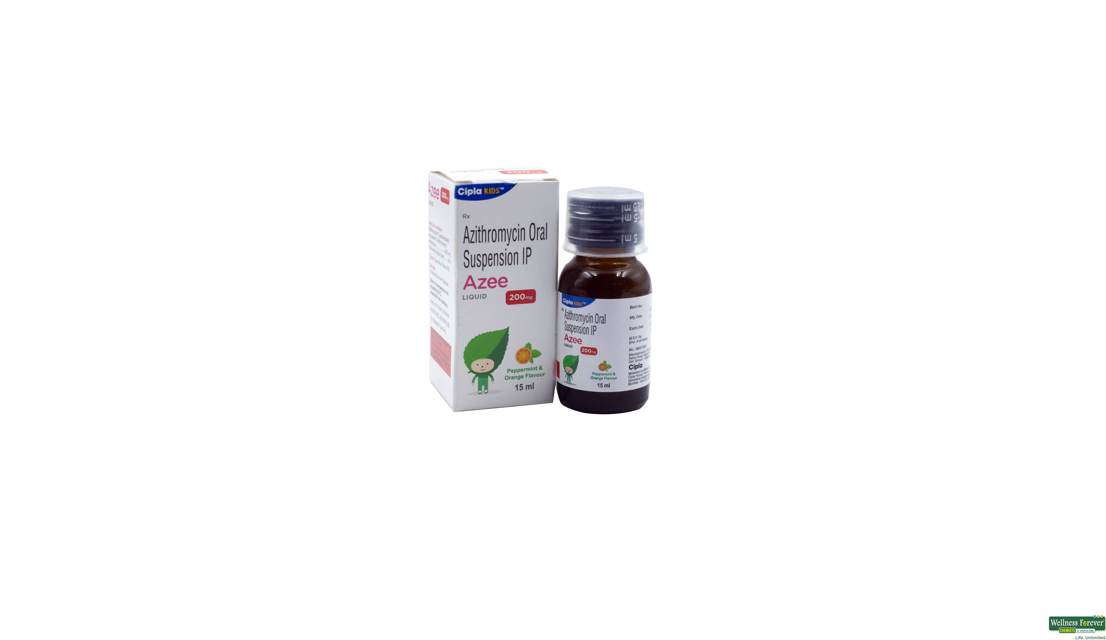 AZEE 200MG PEPPERMINT & ORG LIQ 15ML- 2, 15ML, null