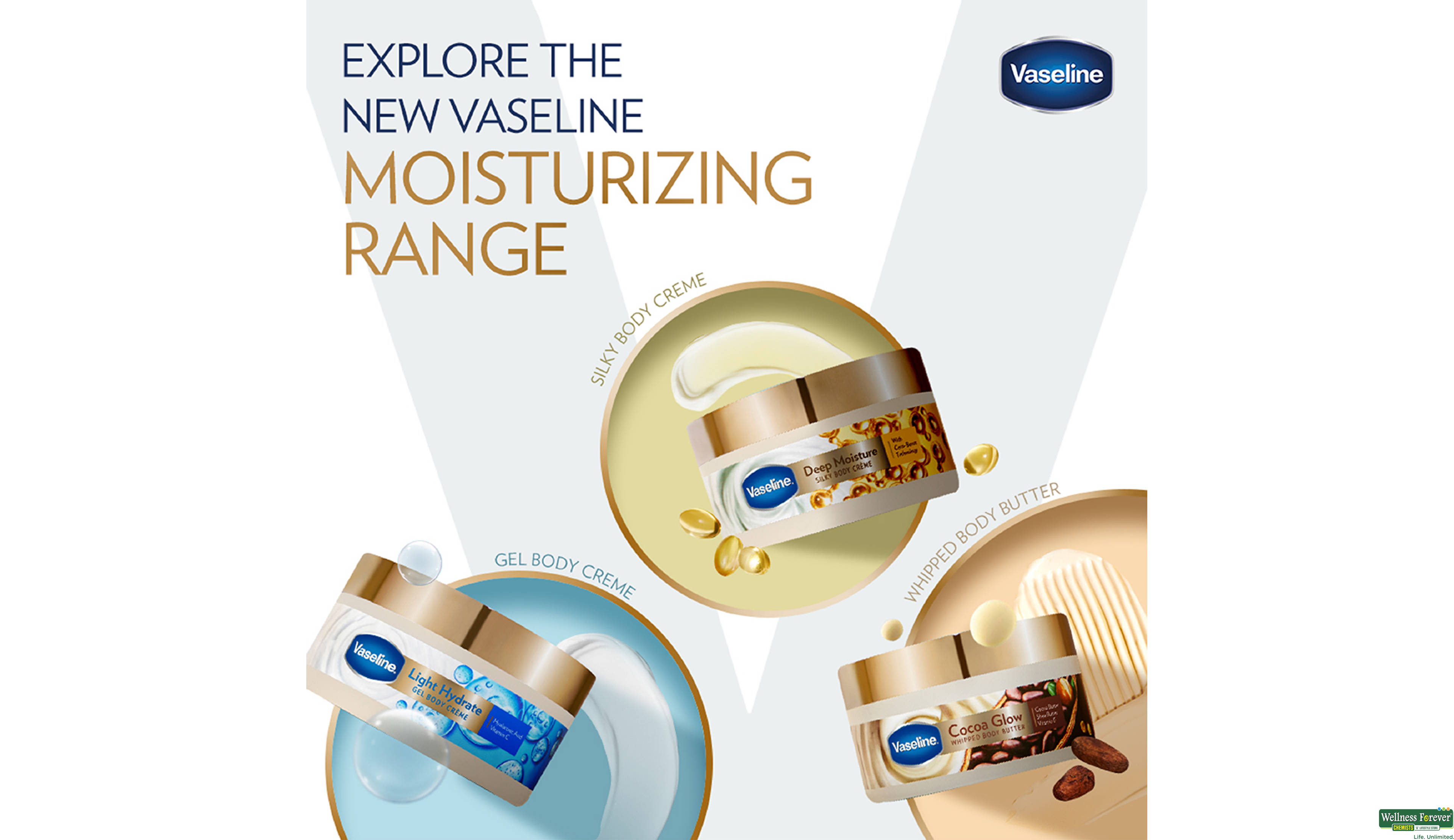 VASELINE LIGHT HYDRATE 180G- 5, 180GM, null