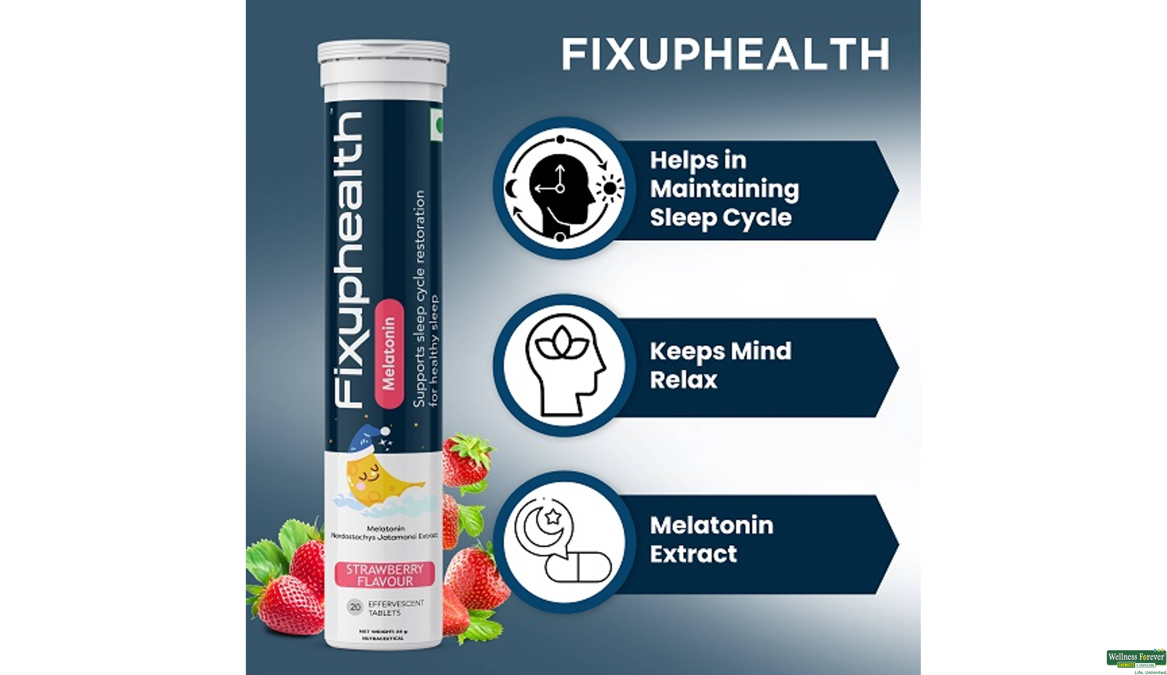 FIXUPHEALTH MELATONIN 20TAB- 6, 20TAB, null