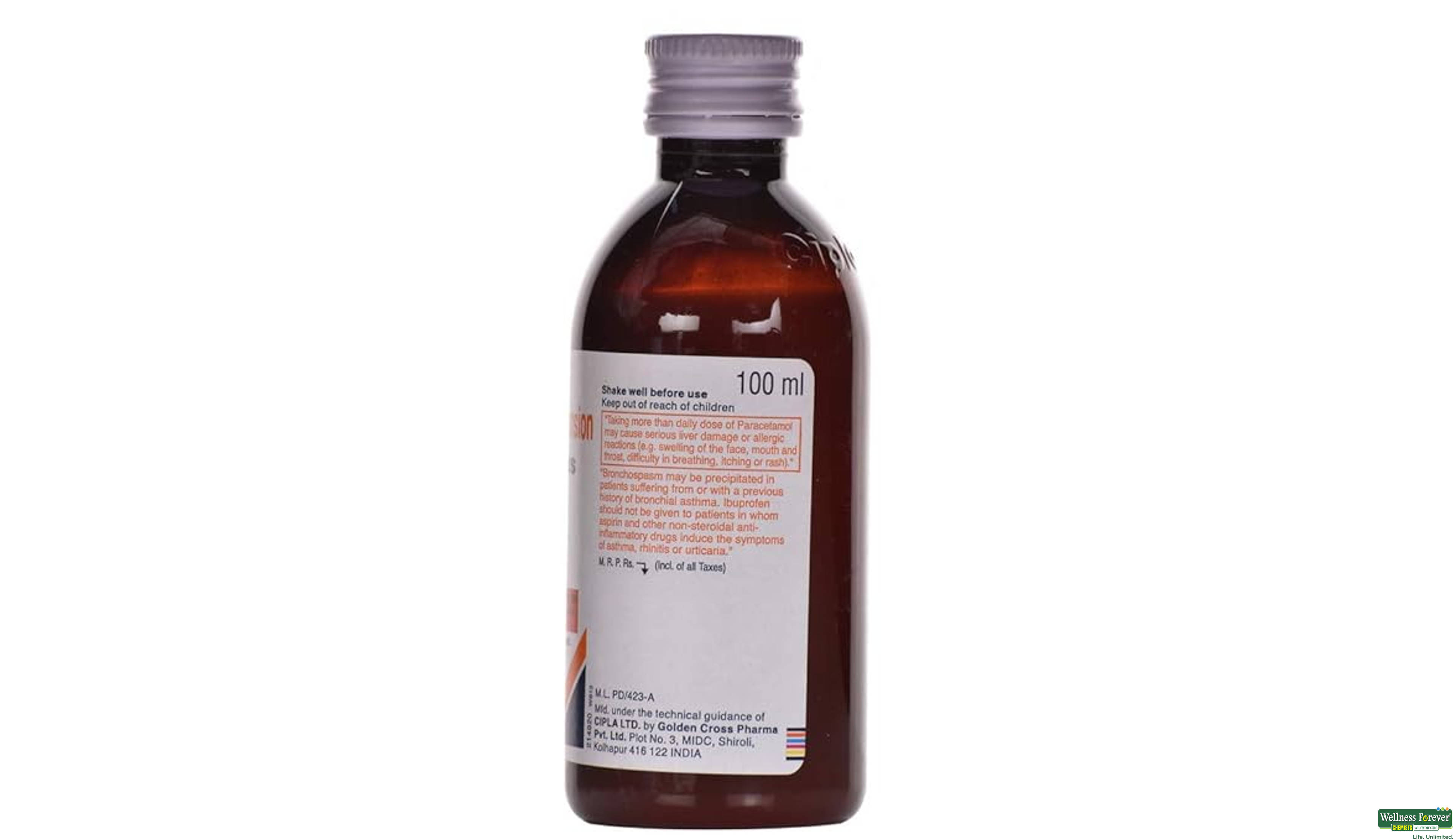 CROCIN SYP SUSP STRAWBERRY FLVR 100ML- 2, 100ML, null