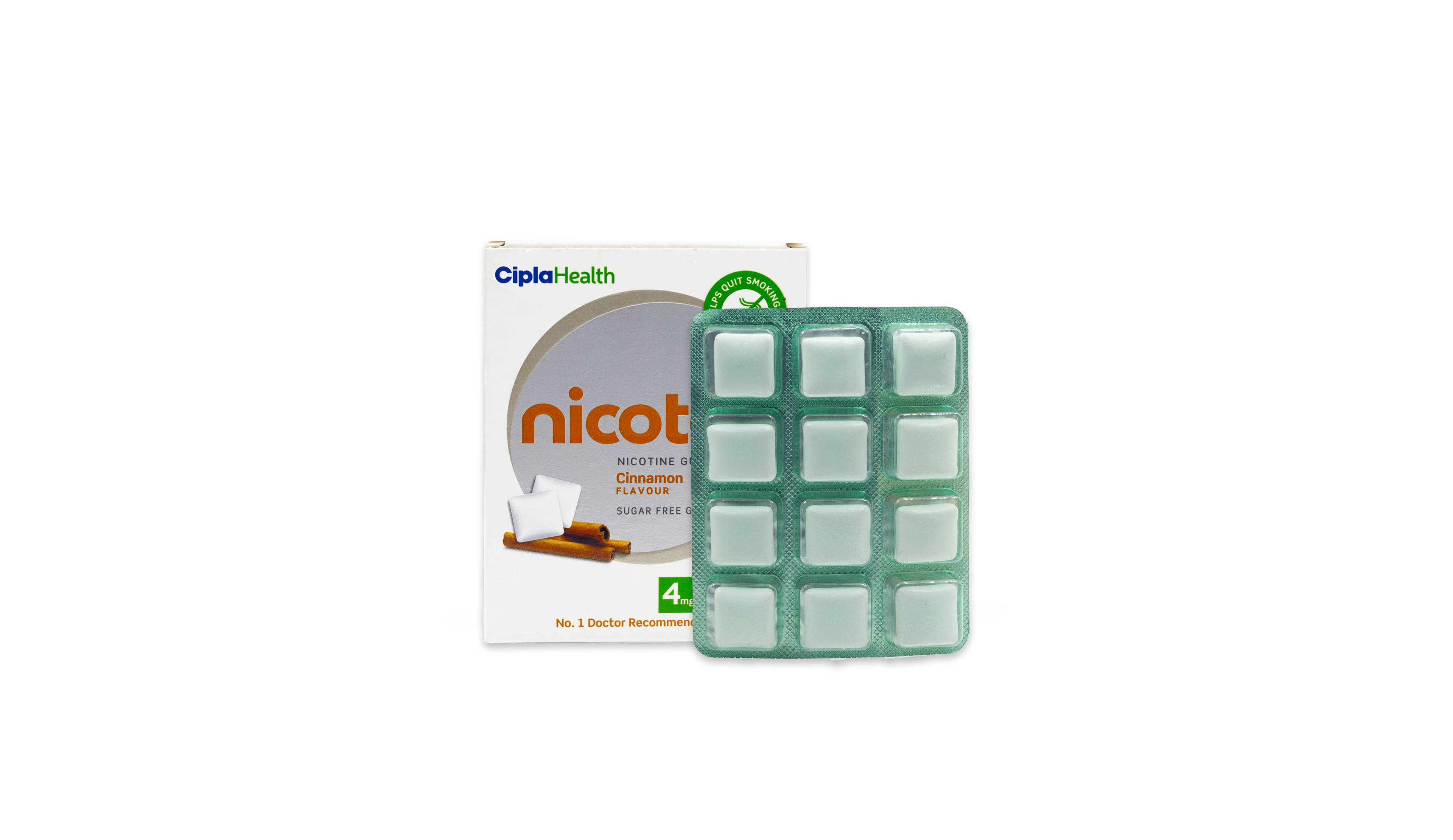 NICOTEX CINNAMON S/F 4MG 12GUM- 3, 12GUM, null