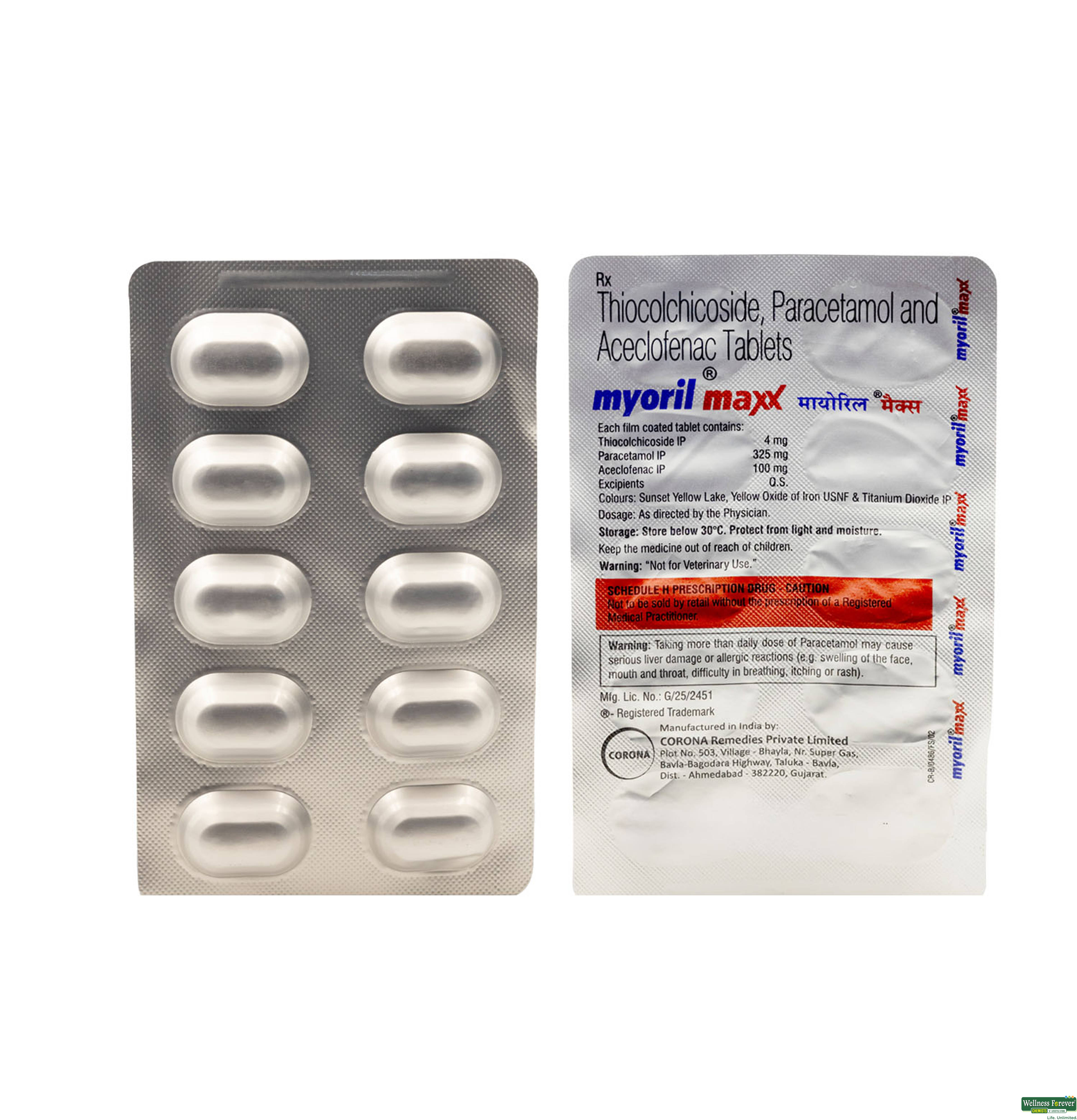 Myoril Maxx 10 Tablets-image