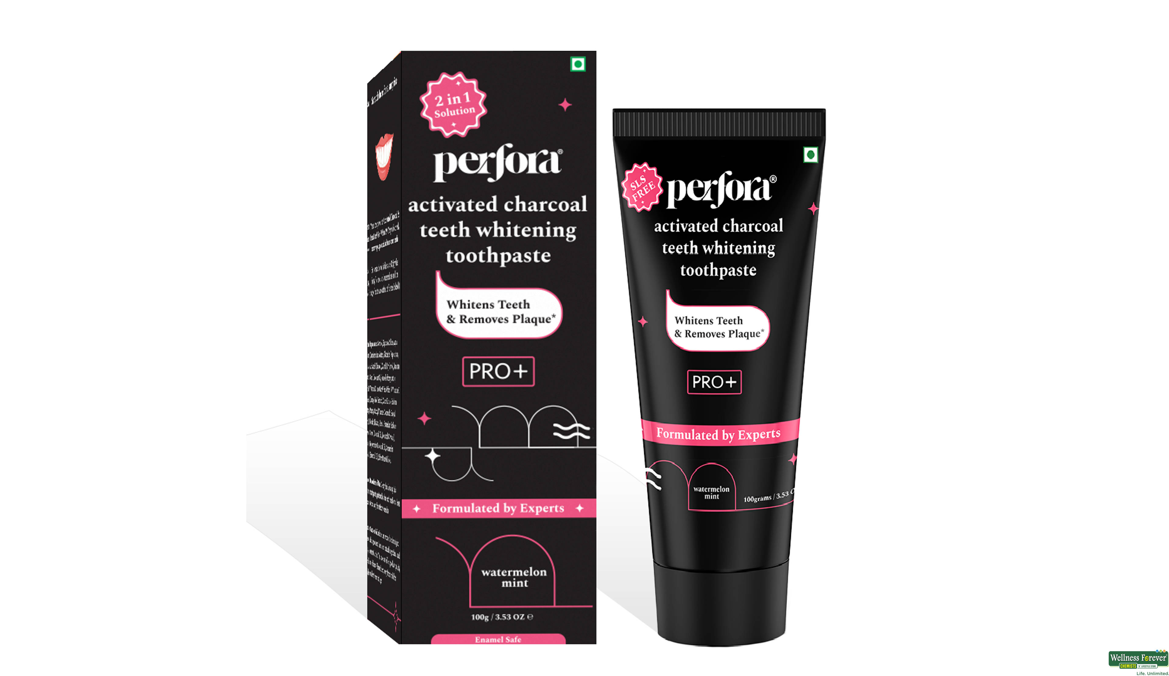 PERFORA T/PASTE ACTIVATED CHARCOAL 100GM- 1, 1PC, null