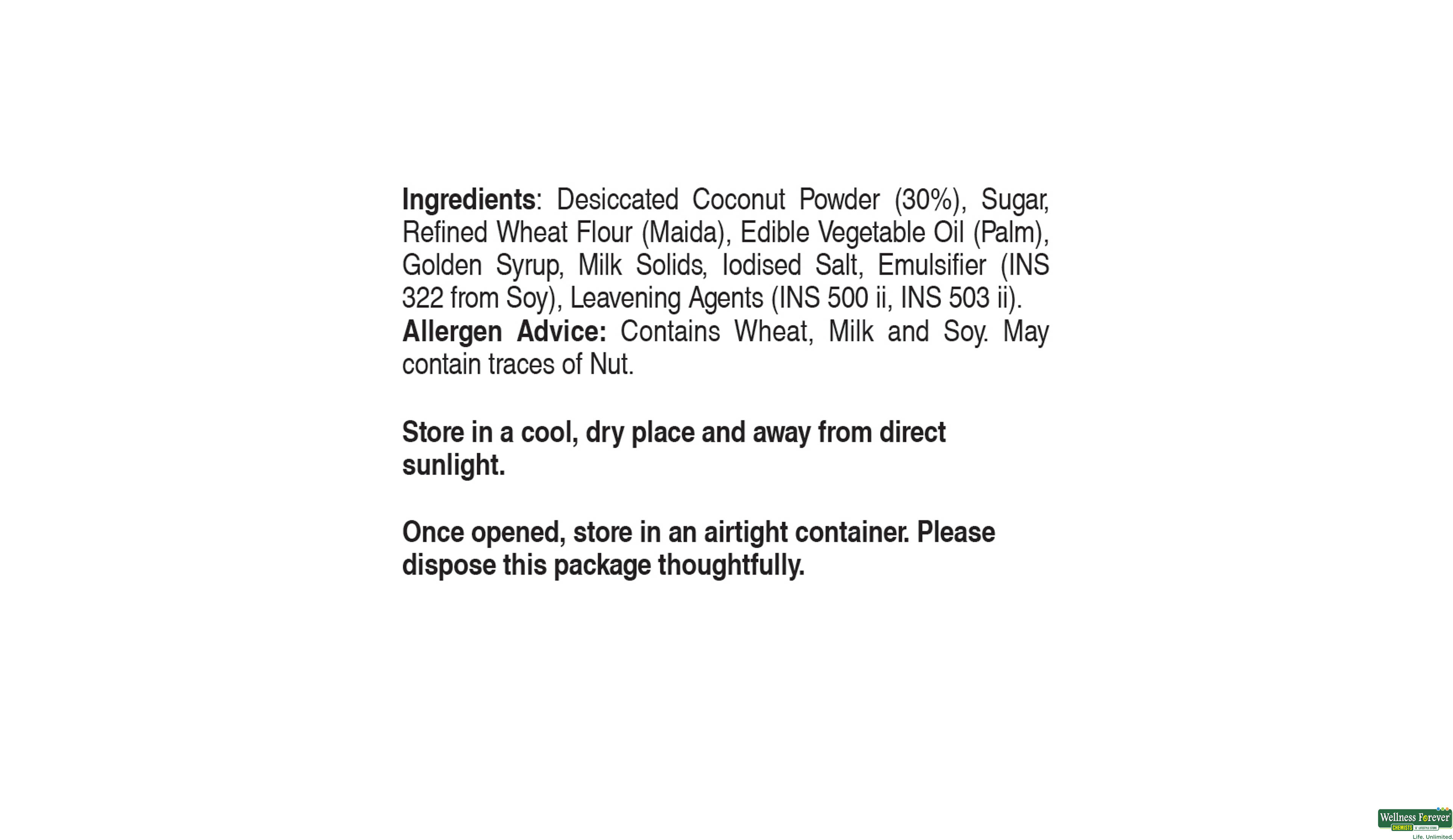 UNIBIC DANISH COCONUT COOKIES 75G- 3, 75GM, null