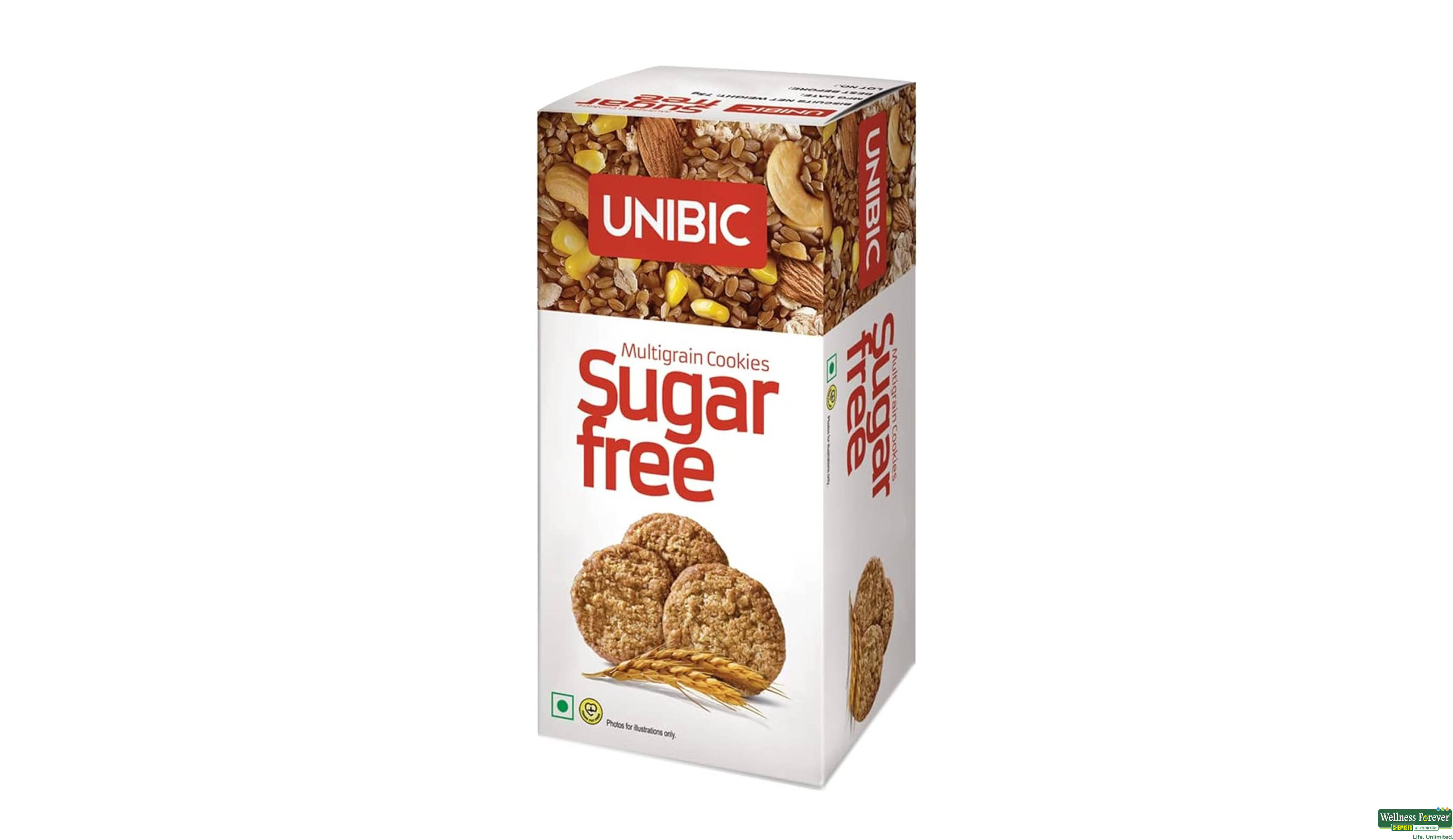 UNIBIC SUGAR FREE MULTUGRAIN COOKIES 75GM- 1, 75GM, null