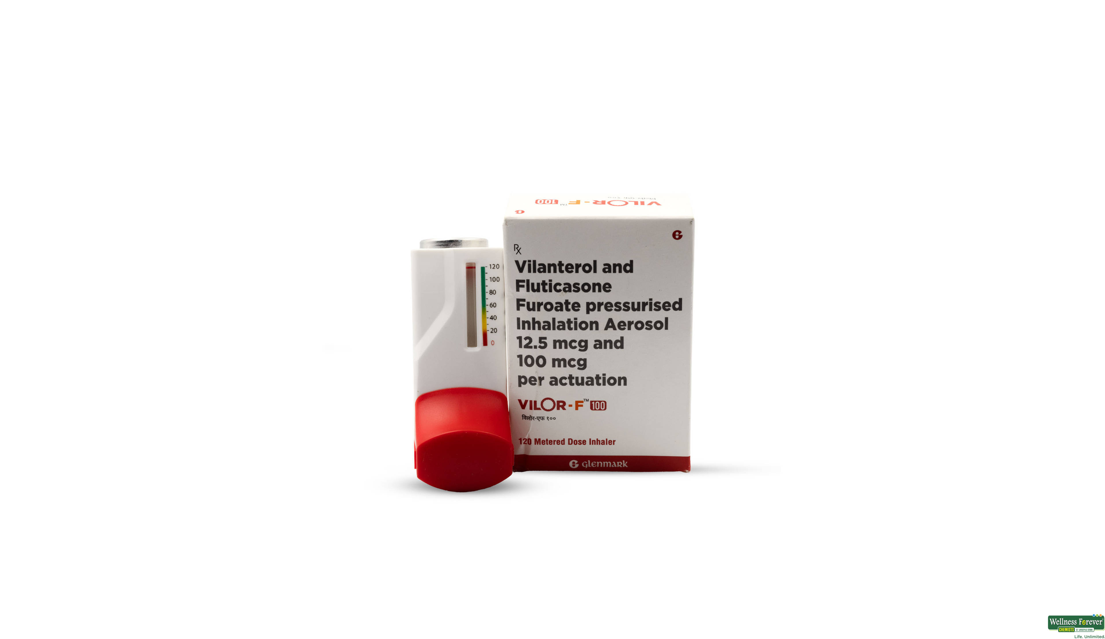 VILOR F 100MCG INHALER 1PC- 1, 1PC, null