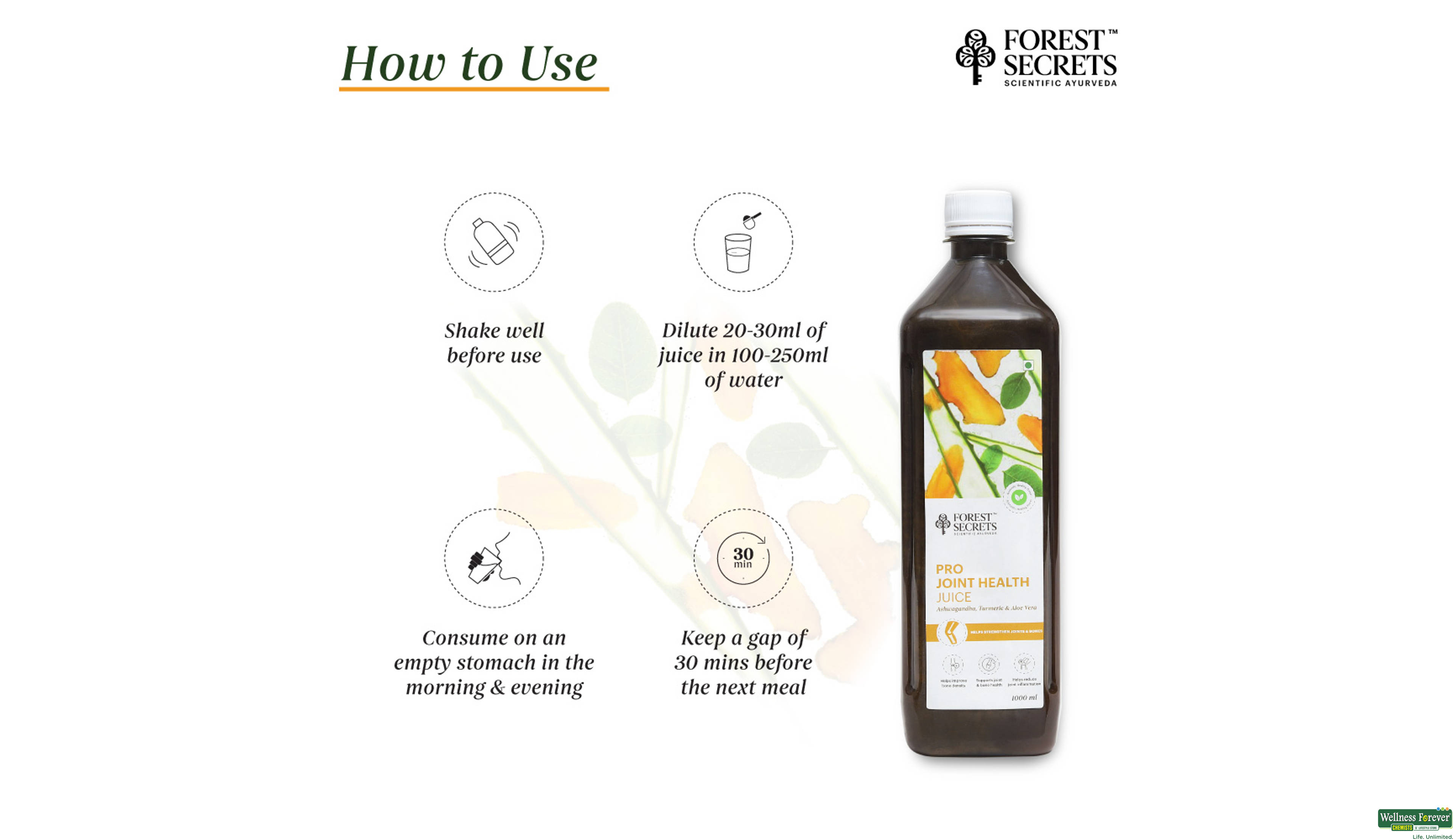 FORESTSECRETS PRO JOINT HEALTH JUICE 1000 ML- 3, 1000ML, null