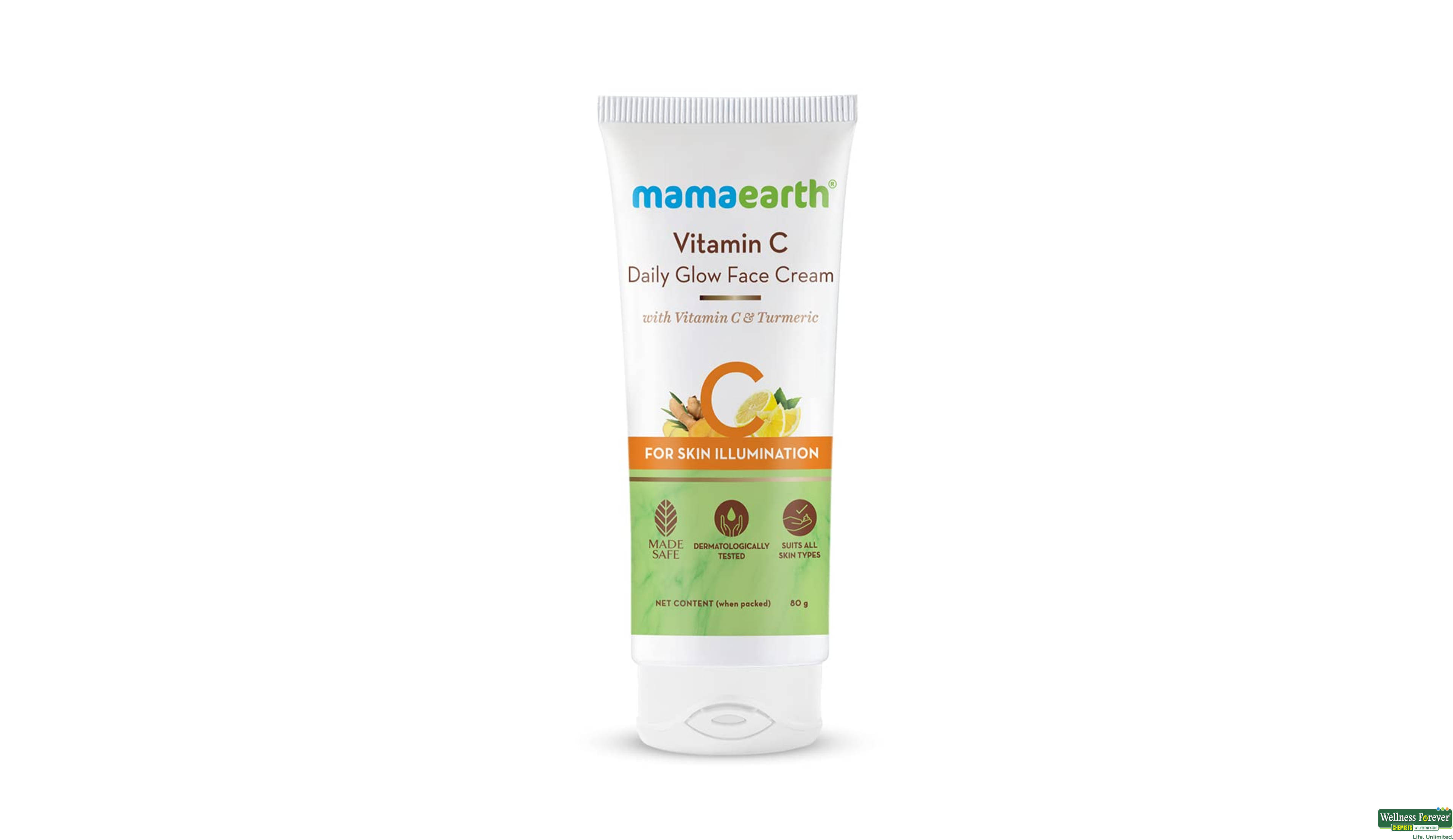 MAMAEARTH VITAMIN C GLOW CREAM 80G- 1, 80GM, null