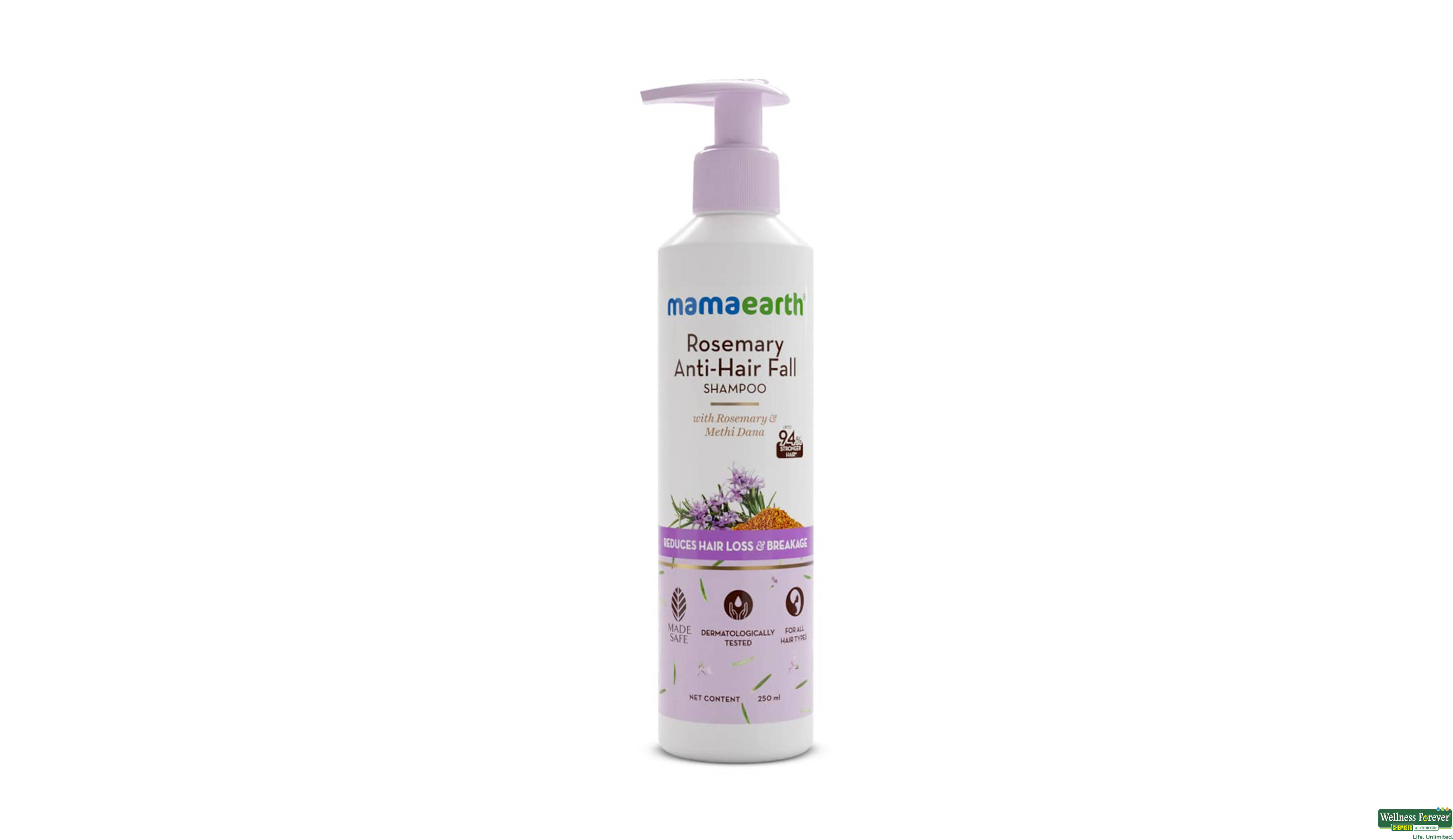 MAMAEARTH ROSEMARY HAIR FALL SHAMP 250ML- 1, 250ML, null