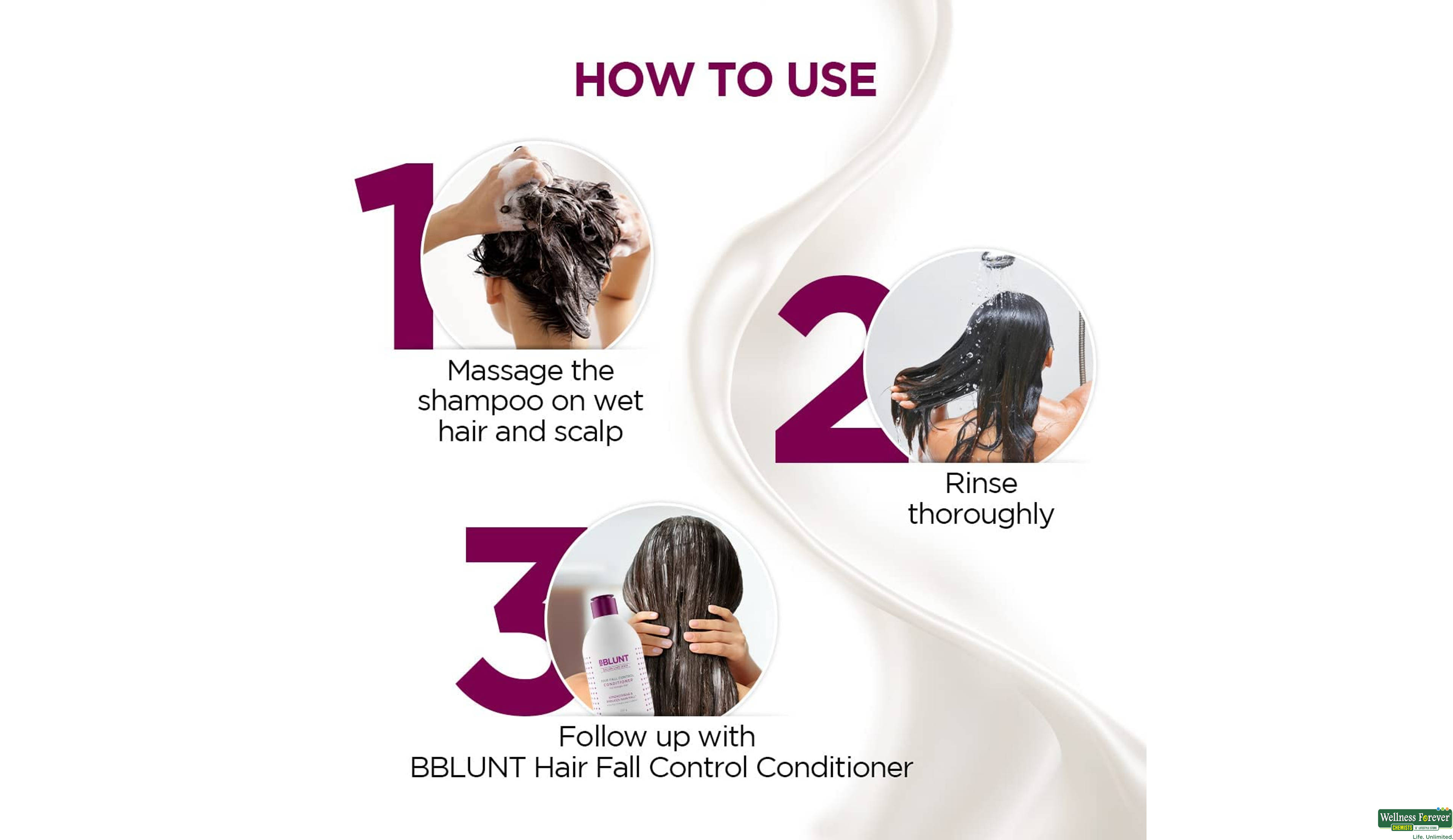 BBLUNT HAIR FALL CONTROL SHAMPOO 300ML- 4, 300ML, null