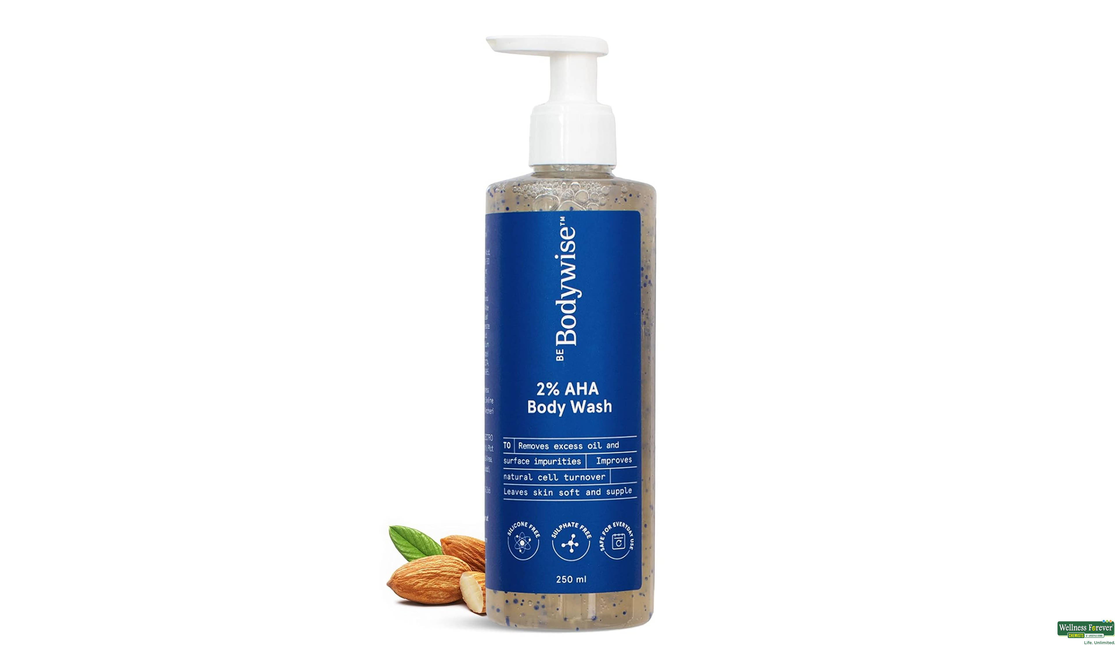 BE BODYWISE 2% AHA BODY WASH 250ML- 1, 250ML, null