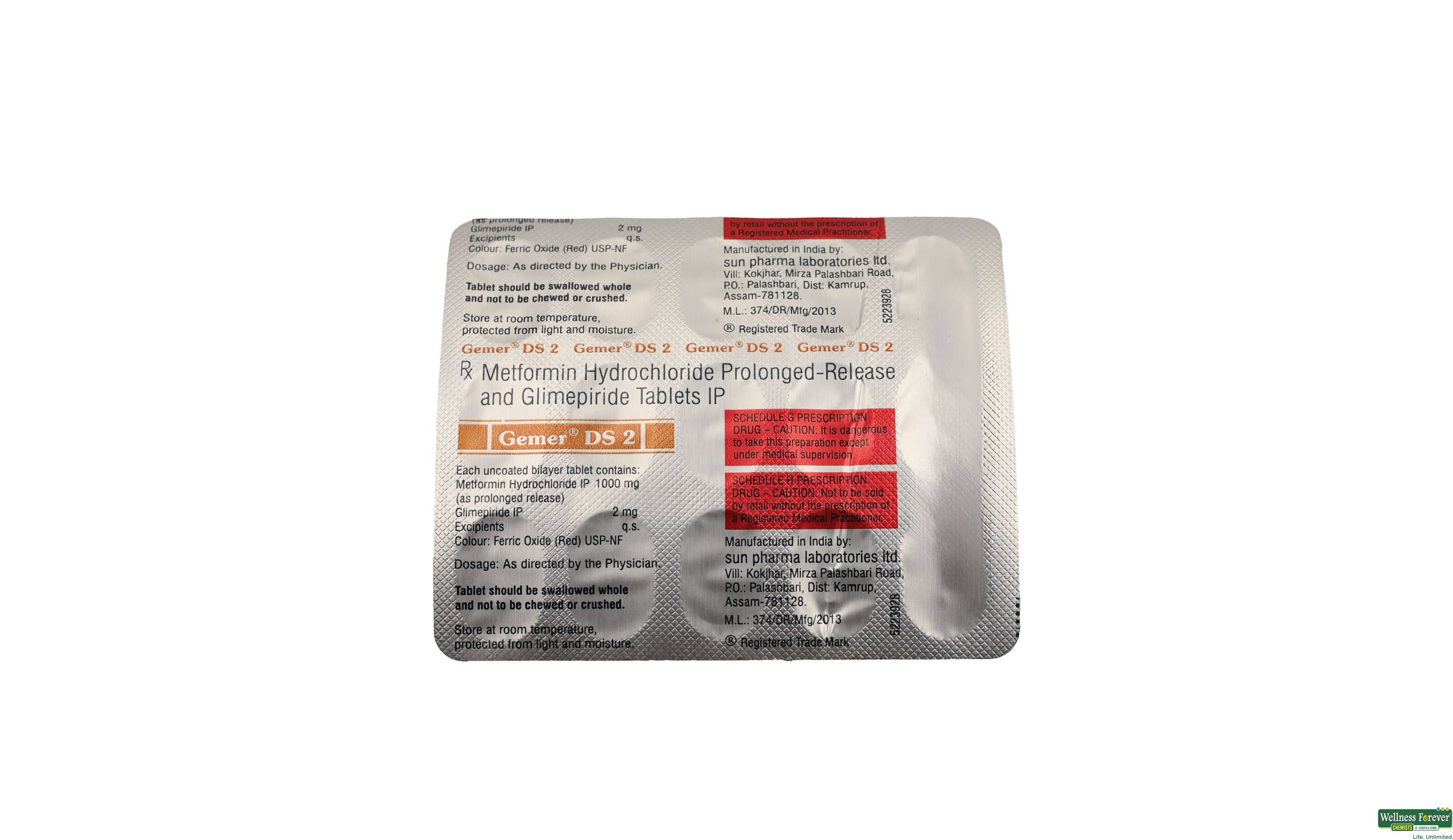 GEMER DS 2MG 15TAB- 1, 15TAB, null