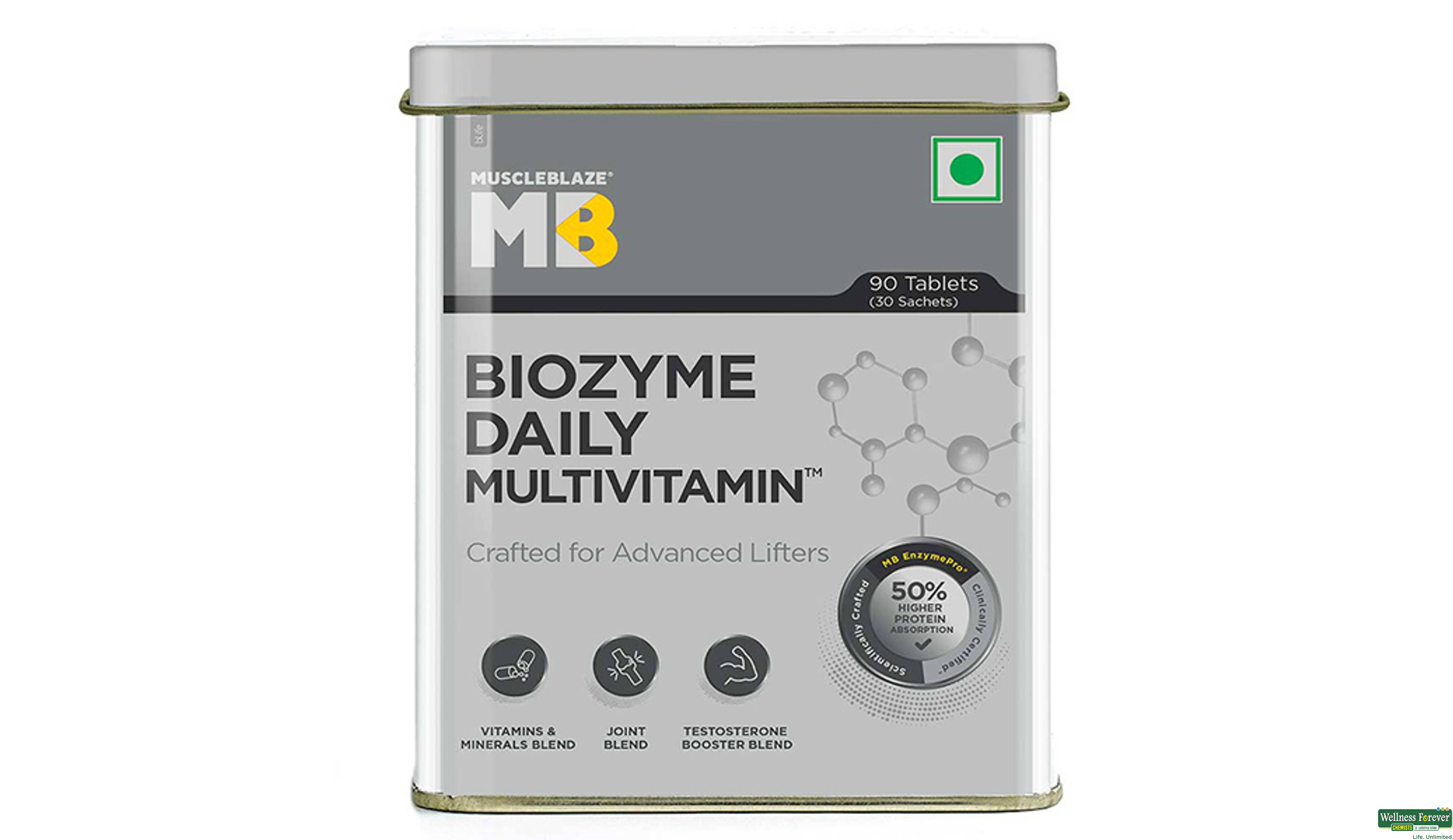 MB BIOZYME DAILY MULTIVITAMIN 90TAB- 1, 90TAB, null