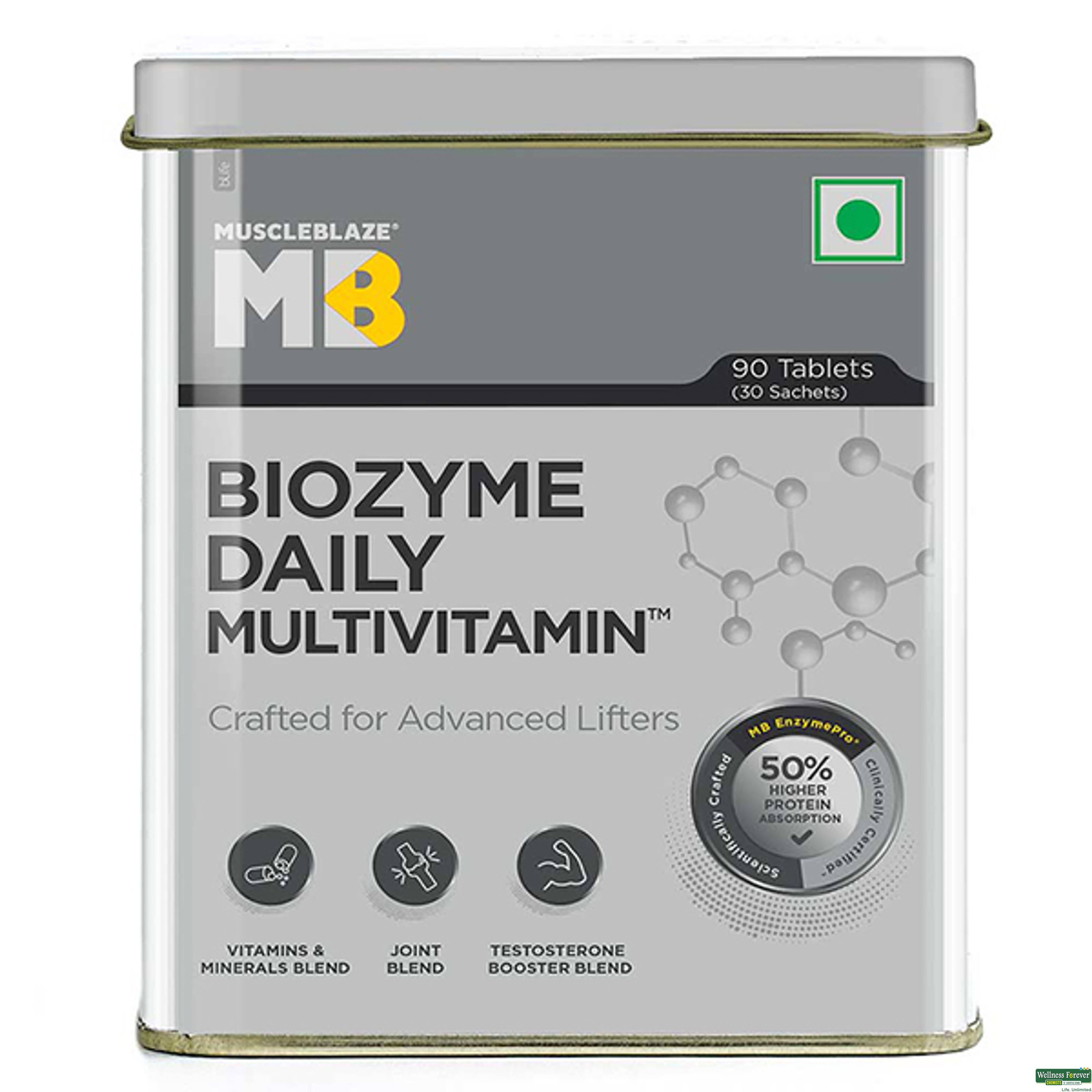 MB Biozyme Daily Multivitamin 90Tablets-image