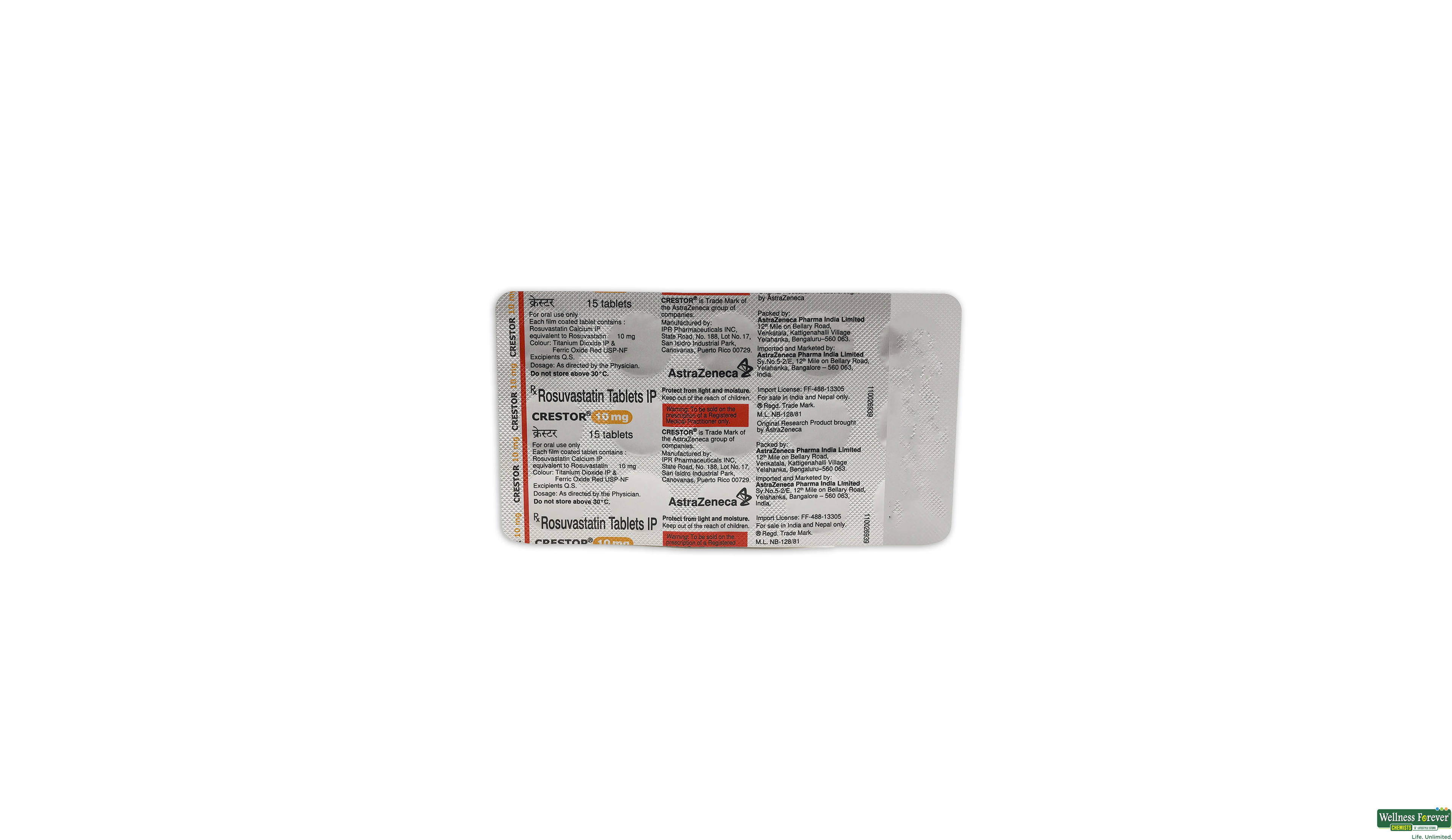 CRESTOR 10MG 15TAB- 1, 15TAB, null