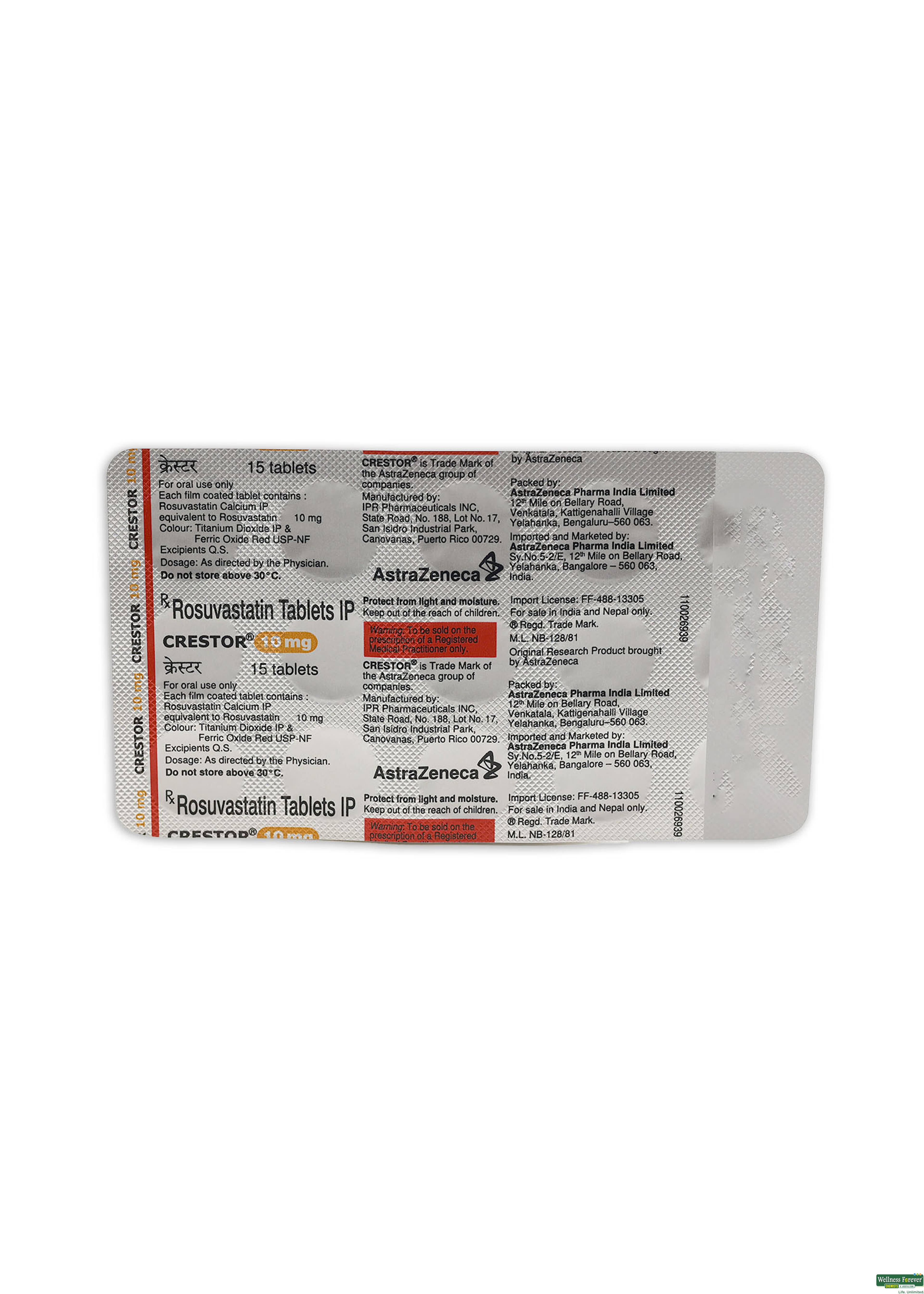 Crestor 10Mg 15 Tablets-image