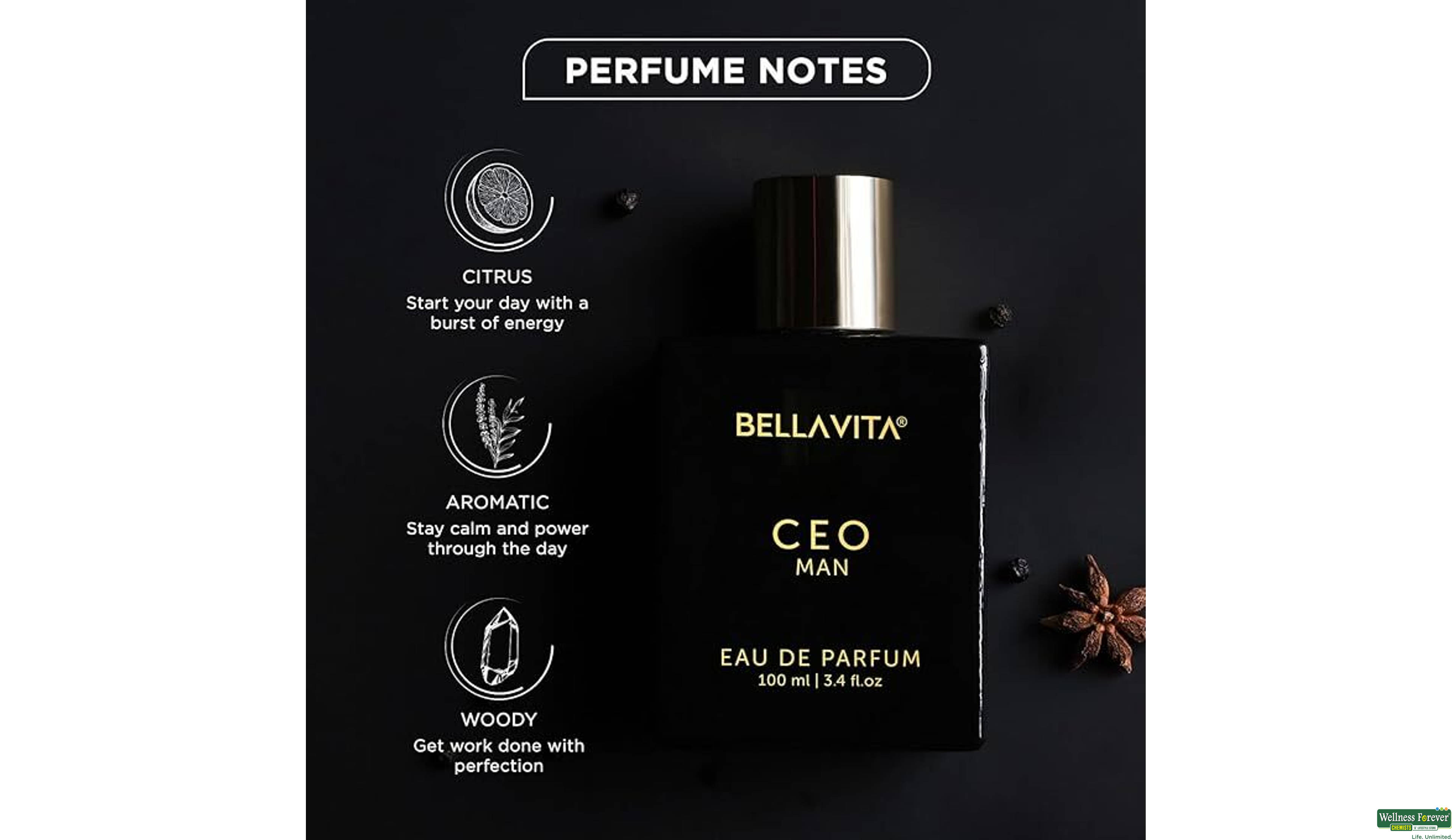 BELLA VITA CEO MAN EDP 100 ML- 3, 1PC, null