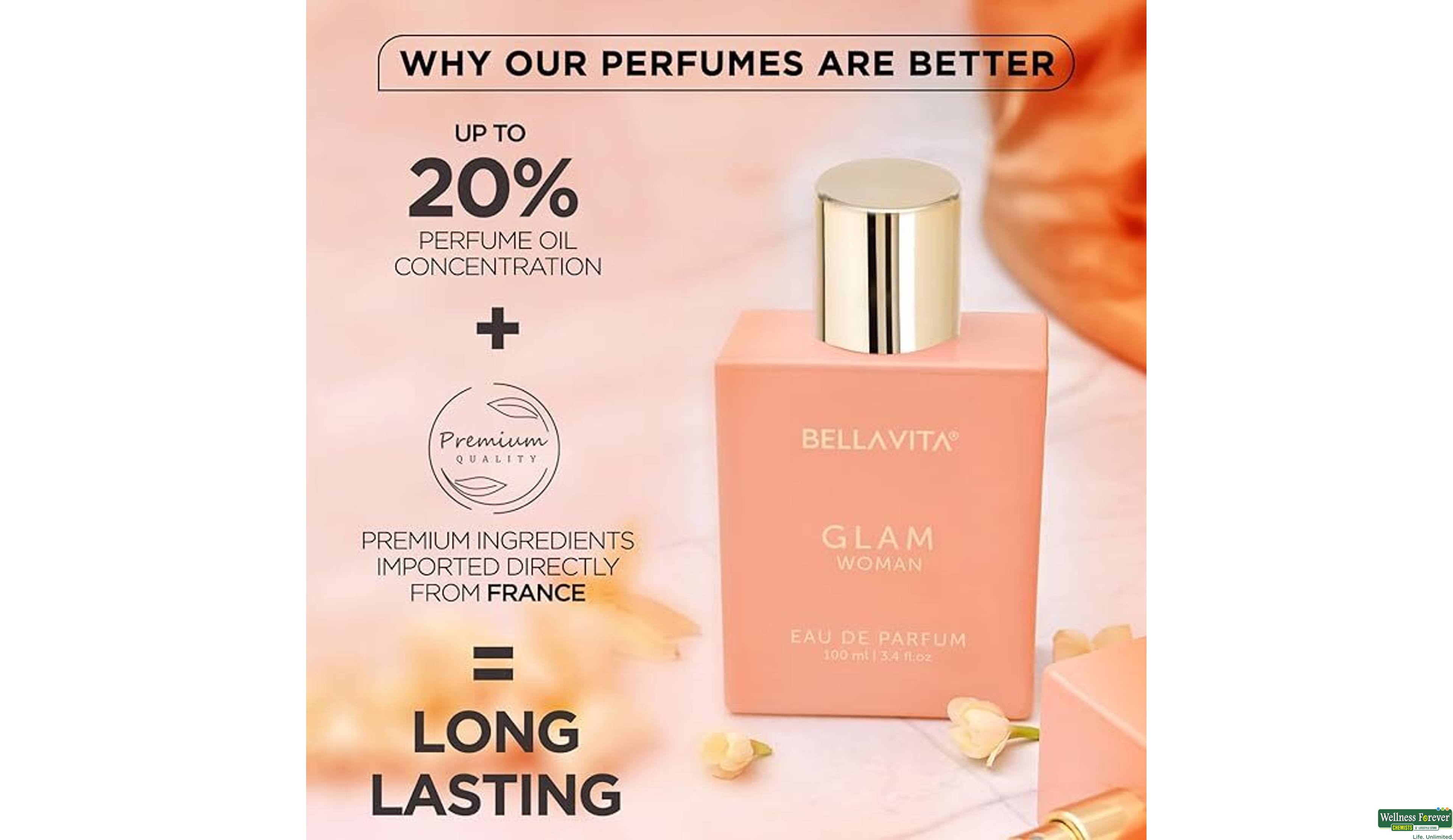 BELLA VITA GLAM WOMAN EDP 100 ML- 2, 1PC, null