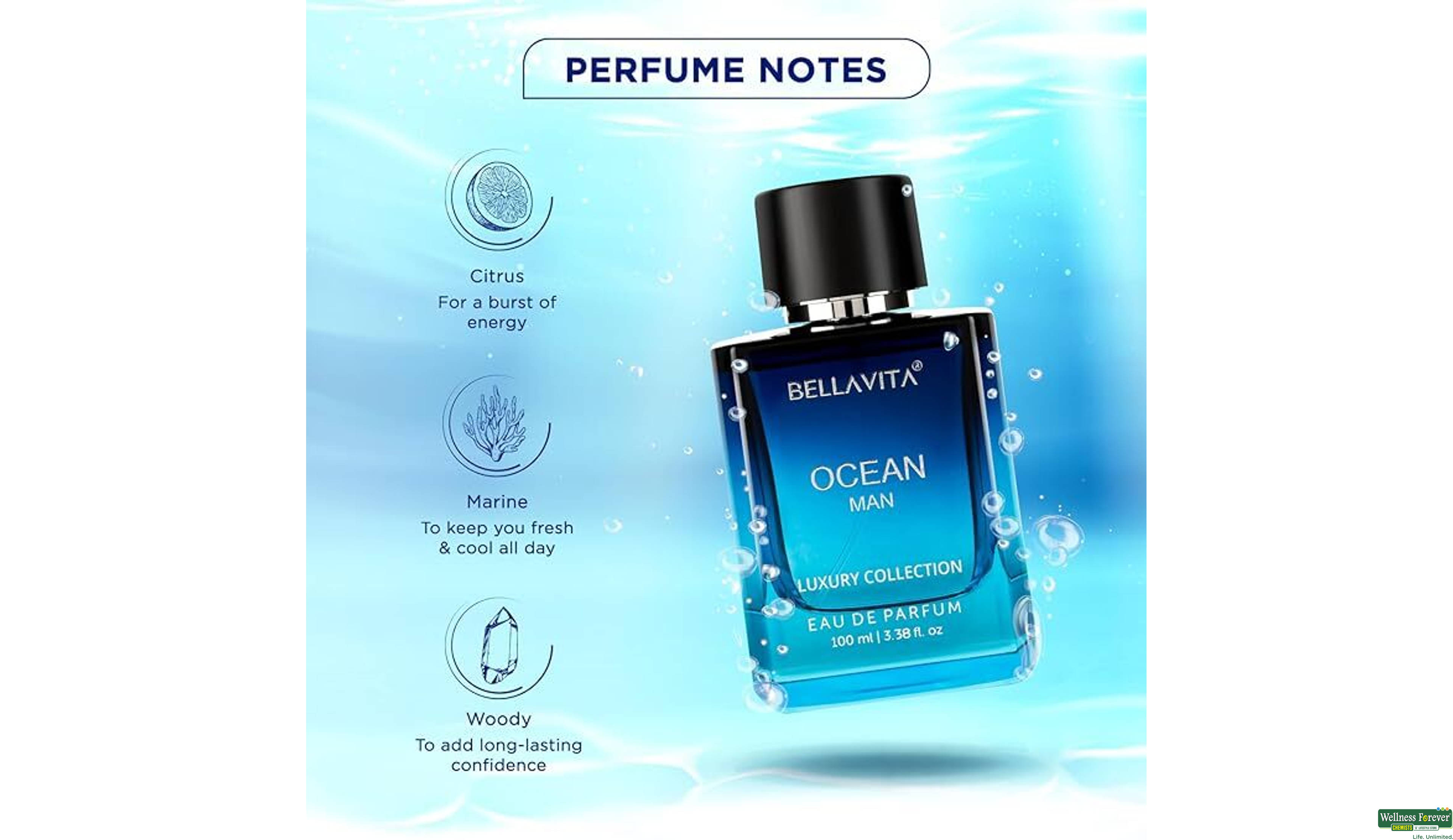 BELLA VITA OCEAN MAN PERFUME 100 ML- 3, 1PC, null