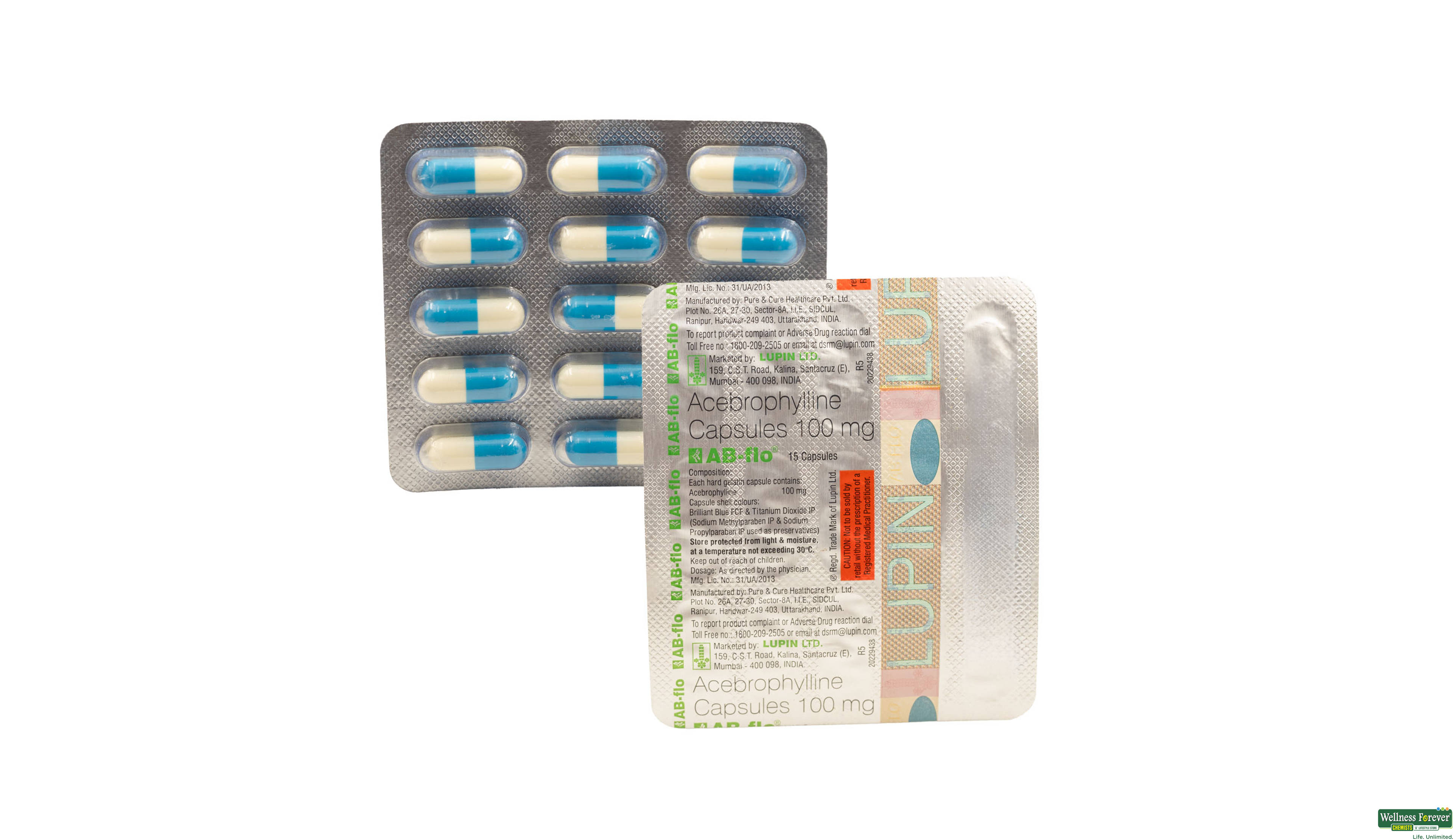 AB FLO 100MG 15CAP- 1, 15CAP, null