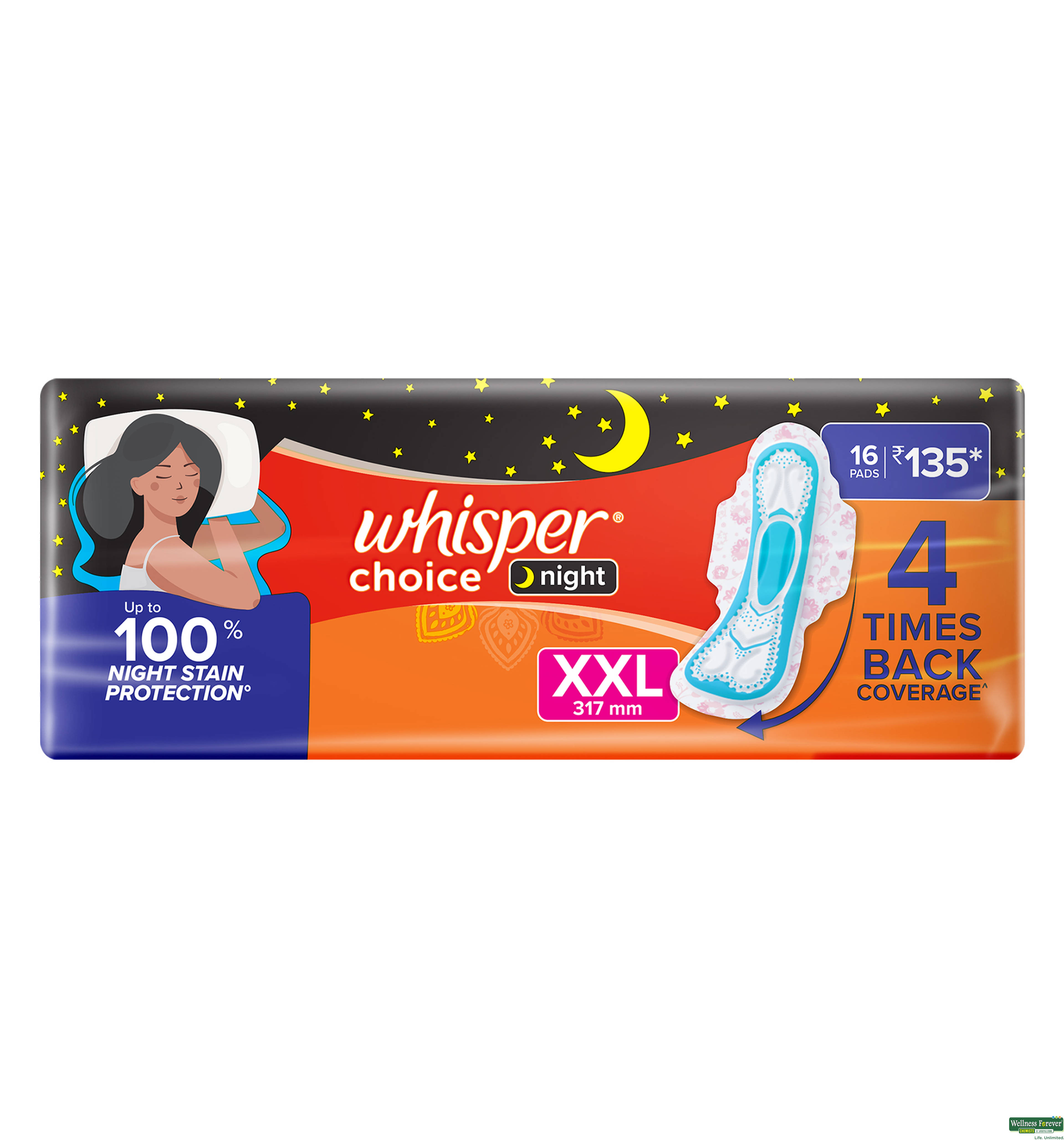 Whisper Choice Night XXL 16 Pads-image