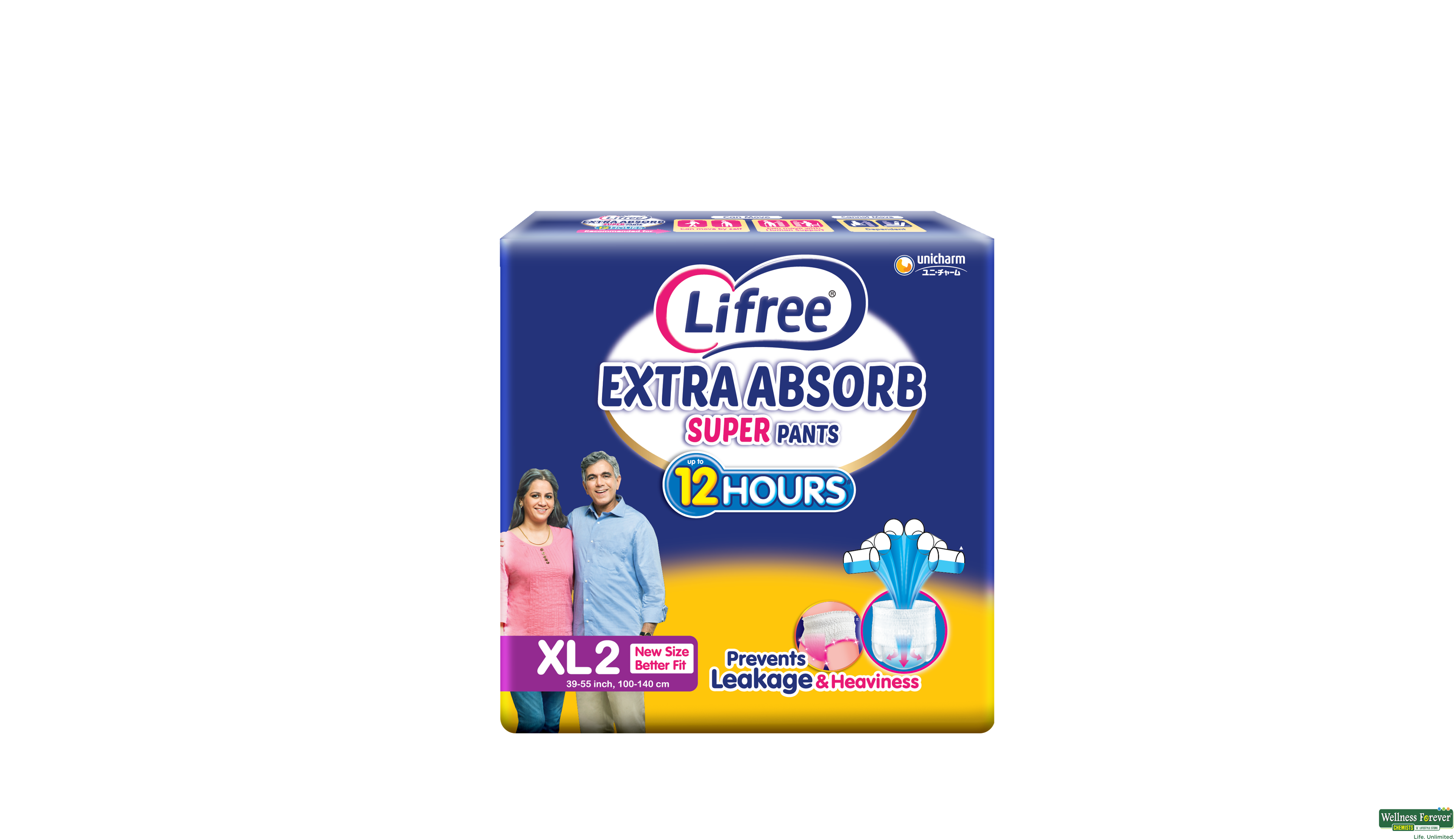 LIFREE PANTS EXTRA ABSORB XL 2PC- 1, 2PC, null