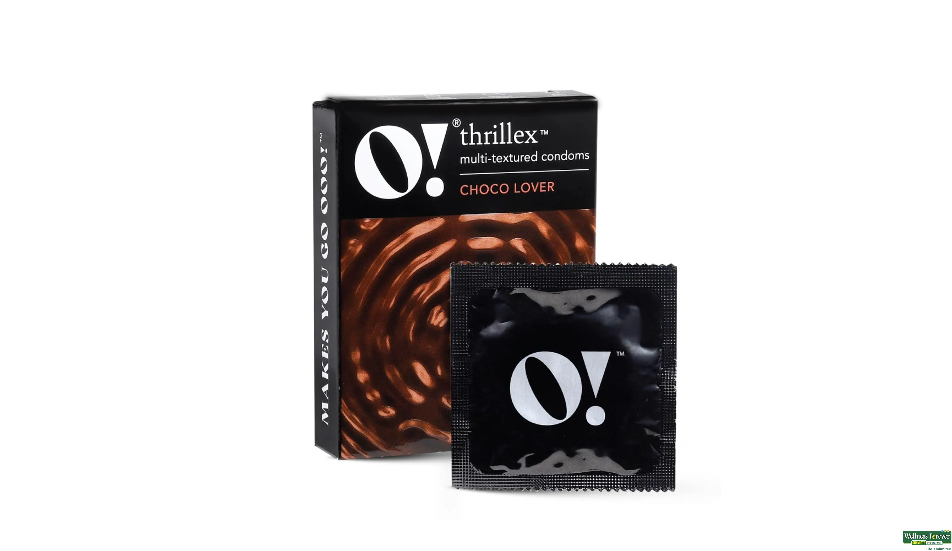 O! THRILLEX MULTI TEXTURED CONDOMS CHOCO LOVER 3PC- 1, 3PC, null