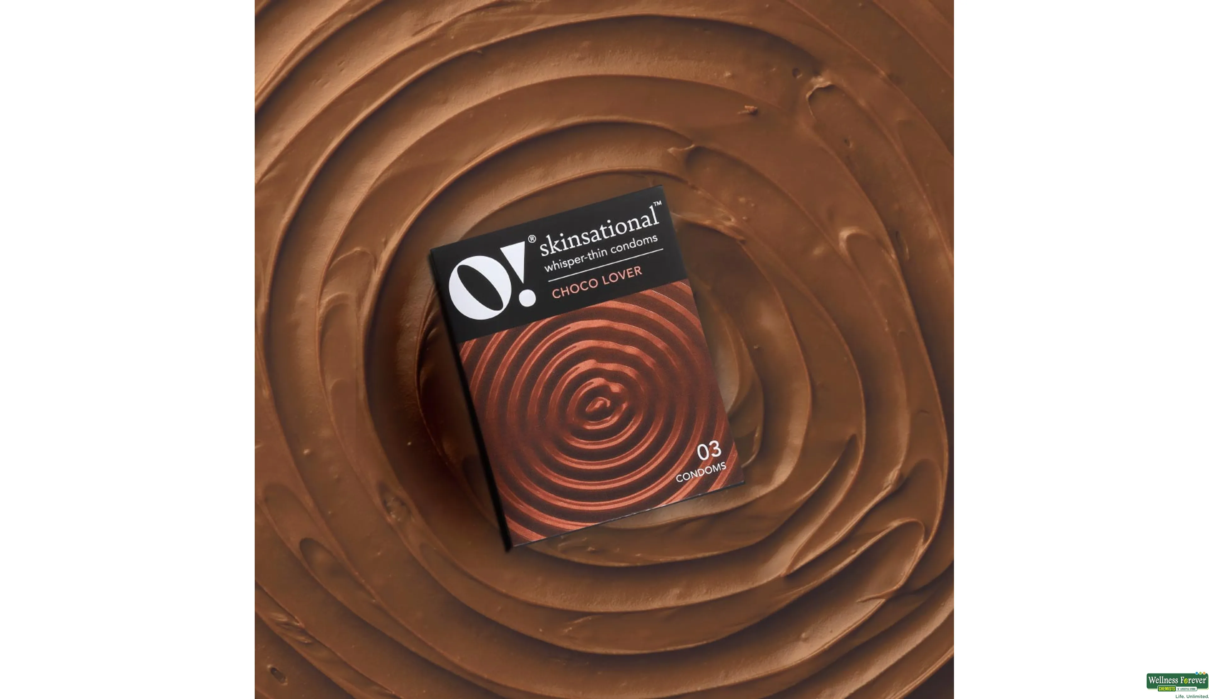 O! SKINSATIONAL WHISPER-THIN CONDOMS CHOCO LOVER 3PC- 3, 3PC, null