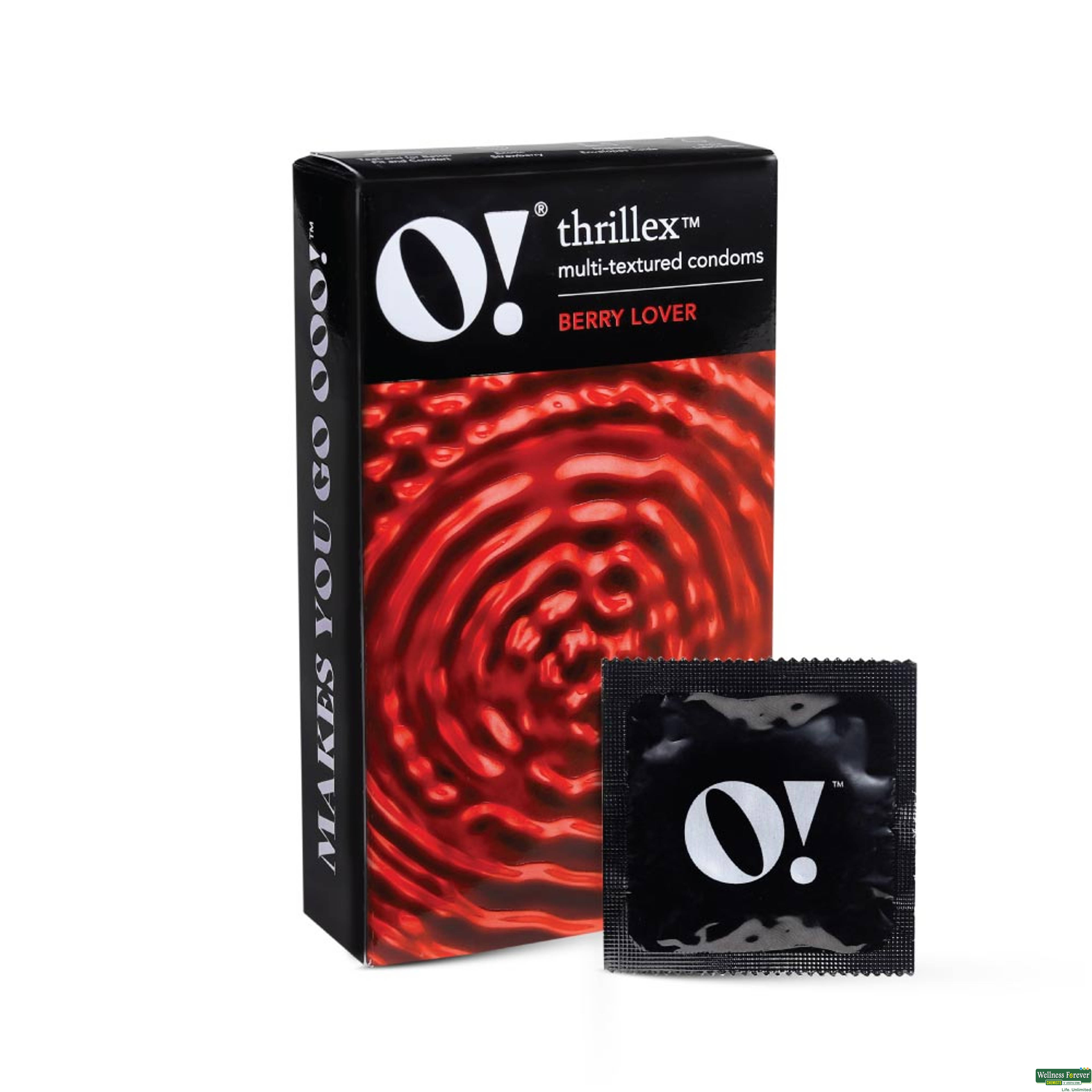 O! Thrillex Multi Textured Condoms Berry Lover 10 Pieces
-image